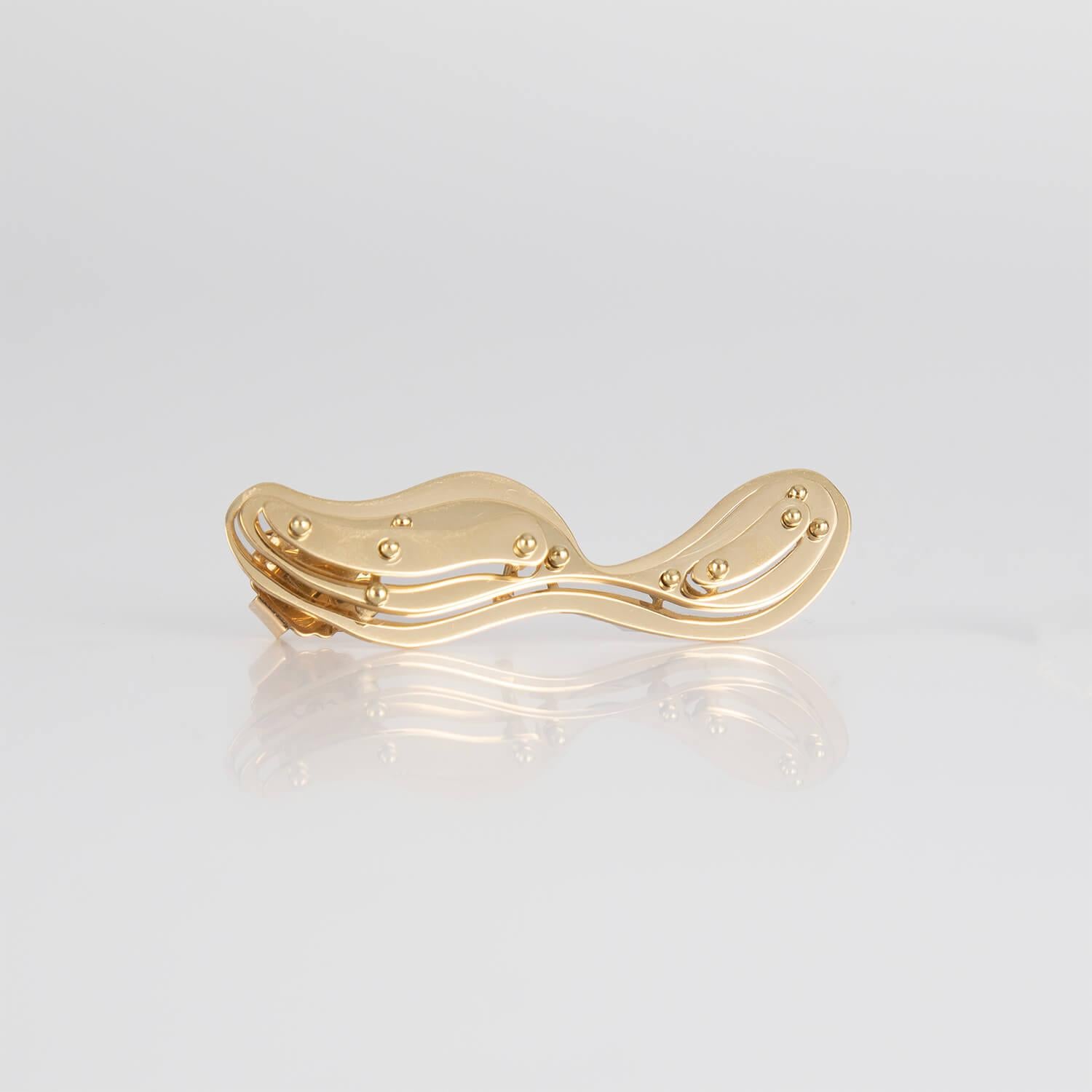 Modern Stack Earrings 14k Solid Gold For Sale