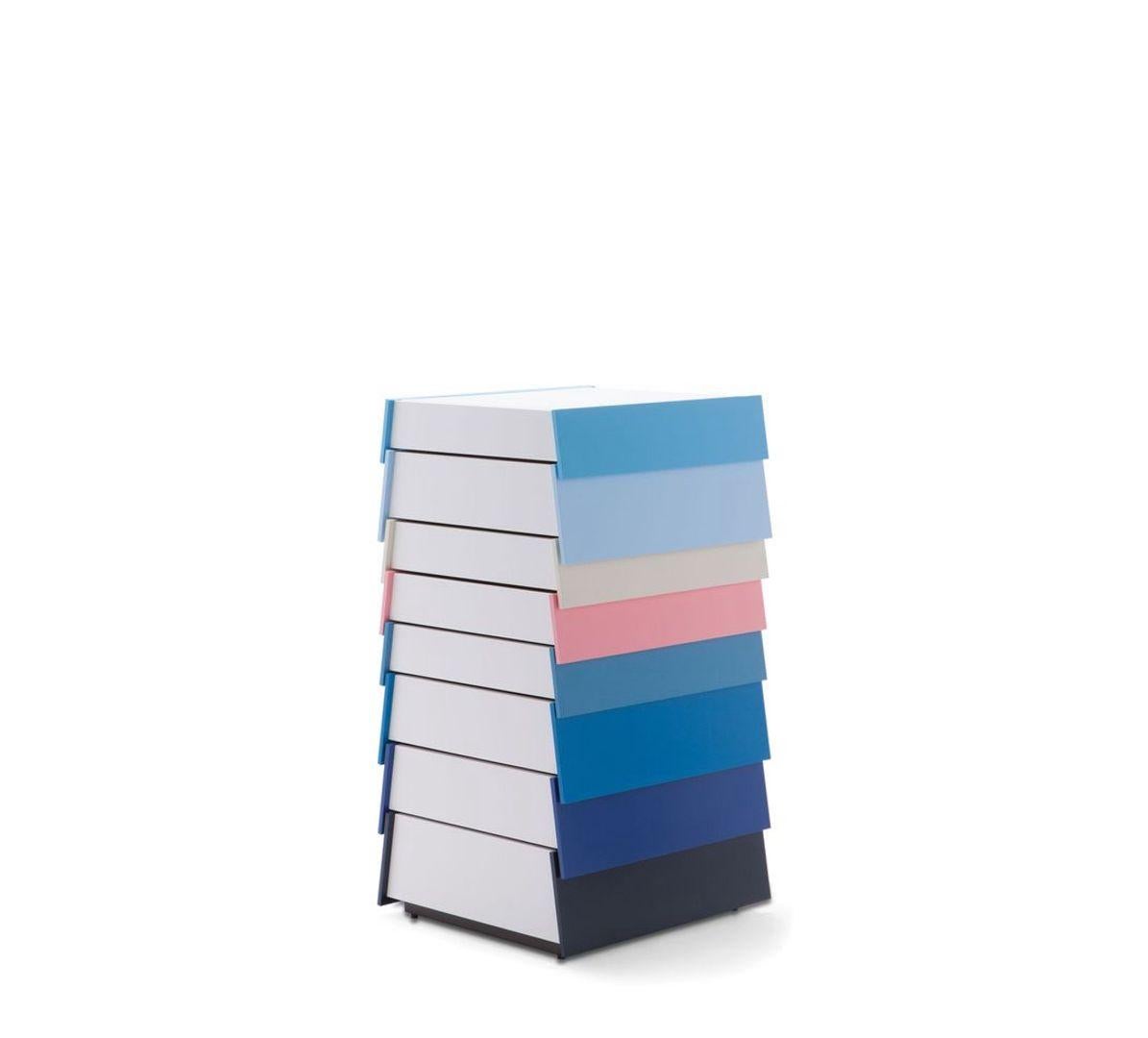 Contemporary Stack H1080 8 Drawer Blue Palette Storage by Established & Sons For Sale