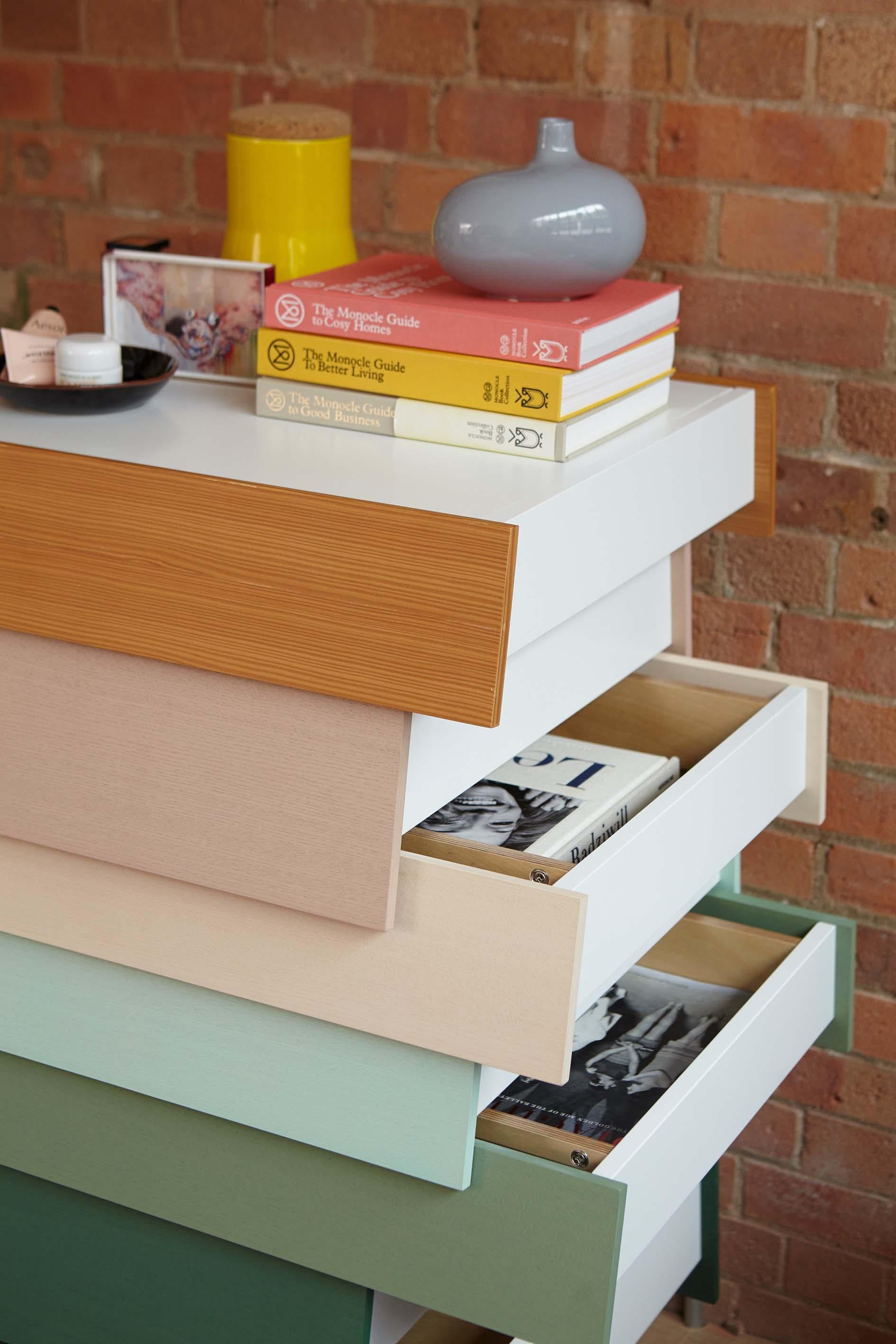 Stack H1780 13 DrawerSp, GreenPalette, Established & Sons Raw Edges Shay Alkalay For Sale 1