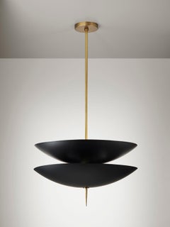 STACK Large Pendant Light in Brass & Enamel by Blueprint Lighting
