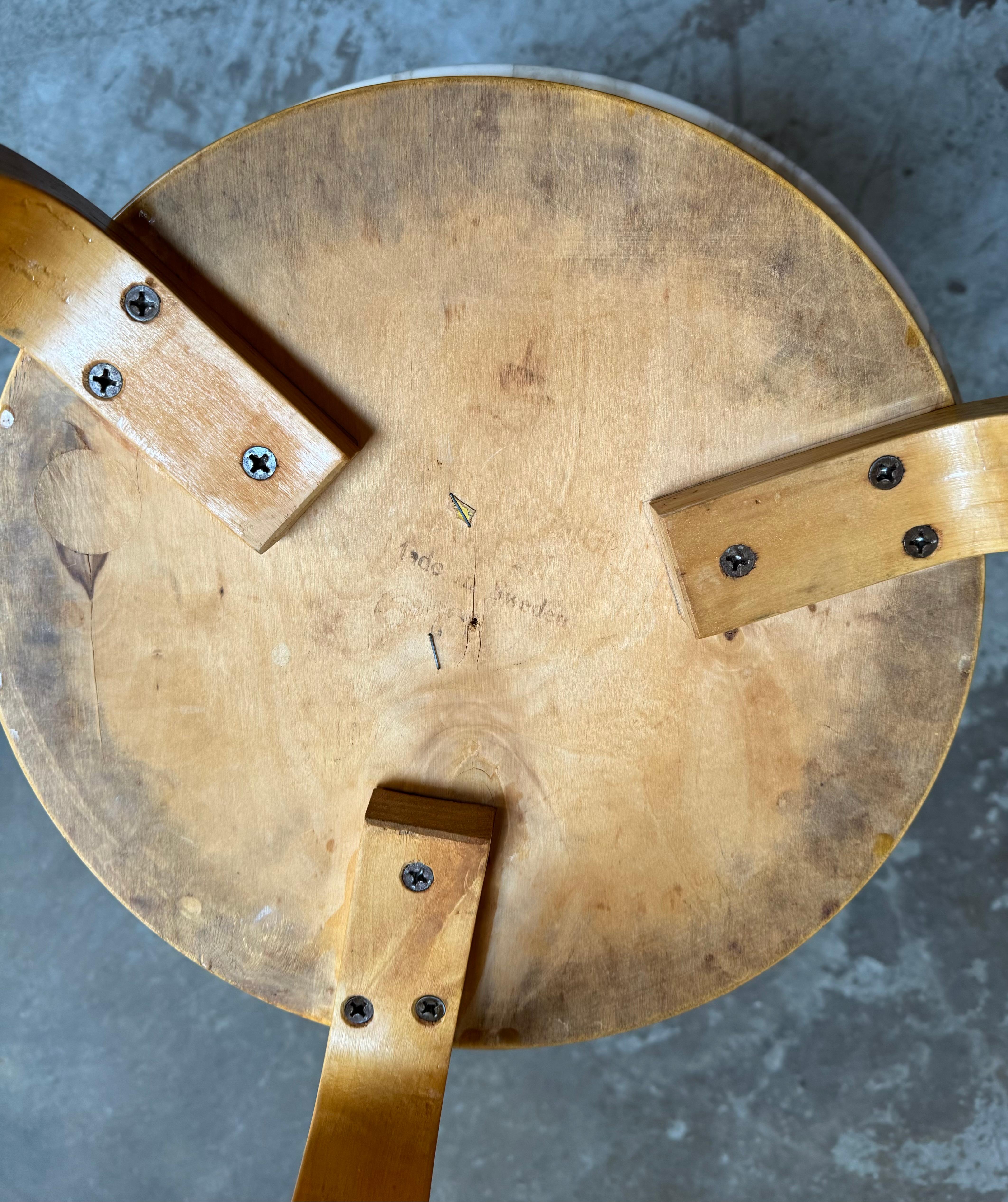Stack of 4 1950s Alvar Aalto Model 60 Stools 5