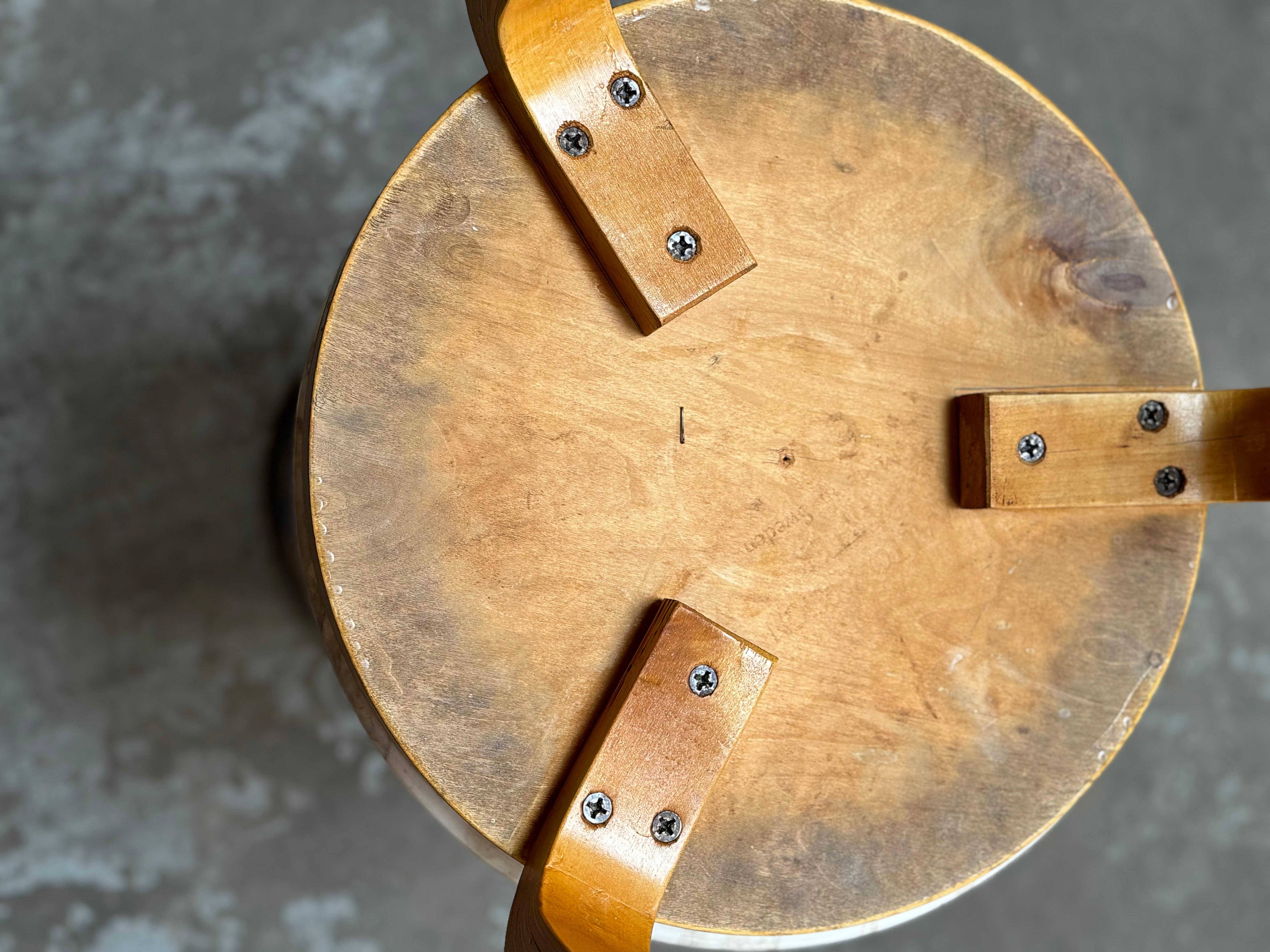 Stack of 4 1950s Alvar Aalto Model 60 Stools 6
