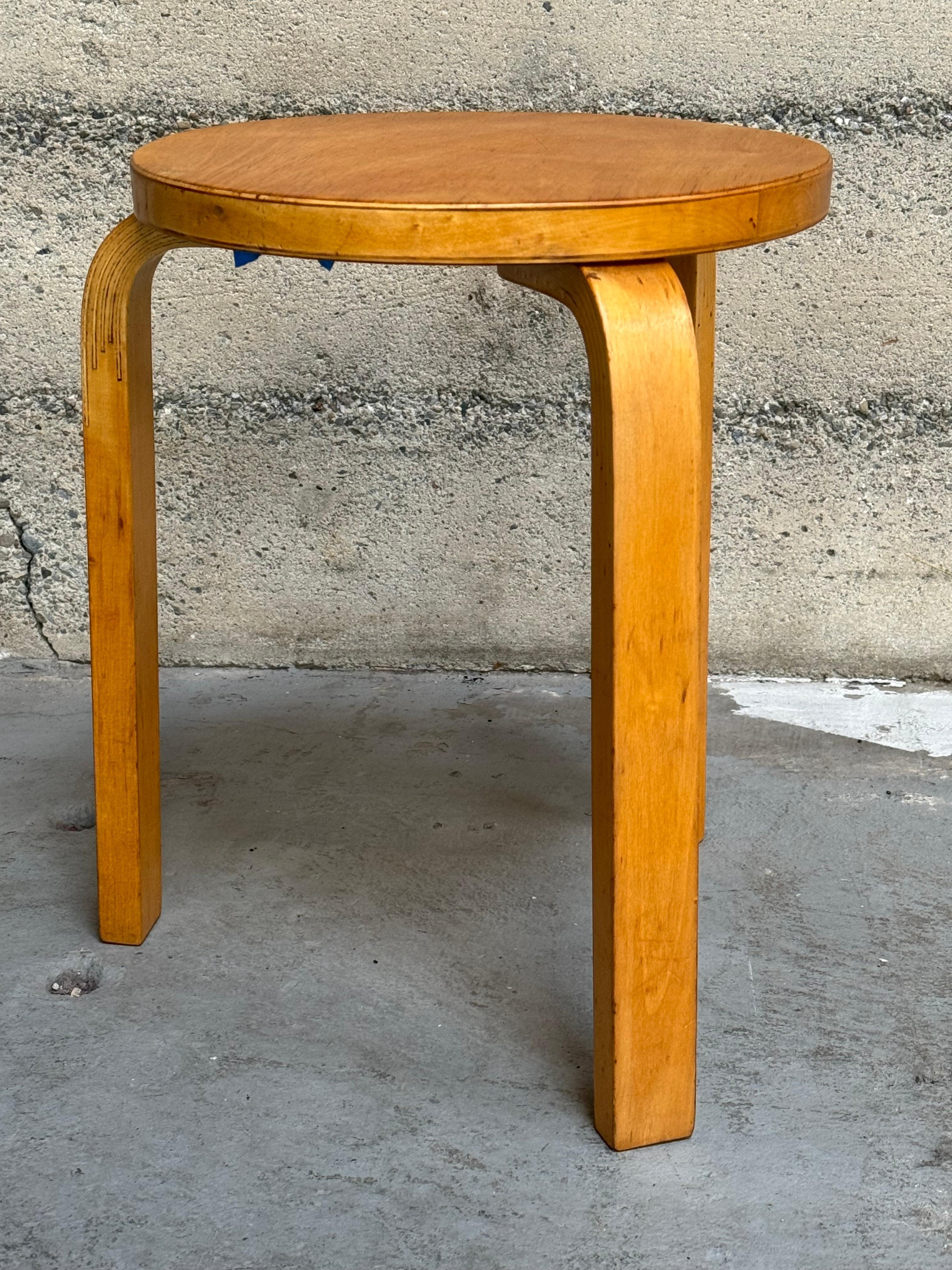 Swedish Stack of 4 1950s Alvar Aalto Model 60 Stools For Sale