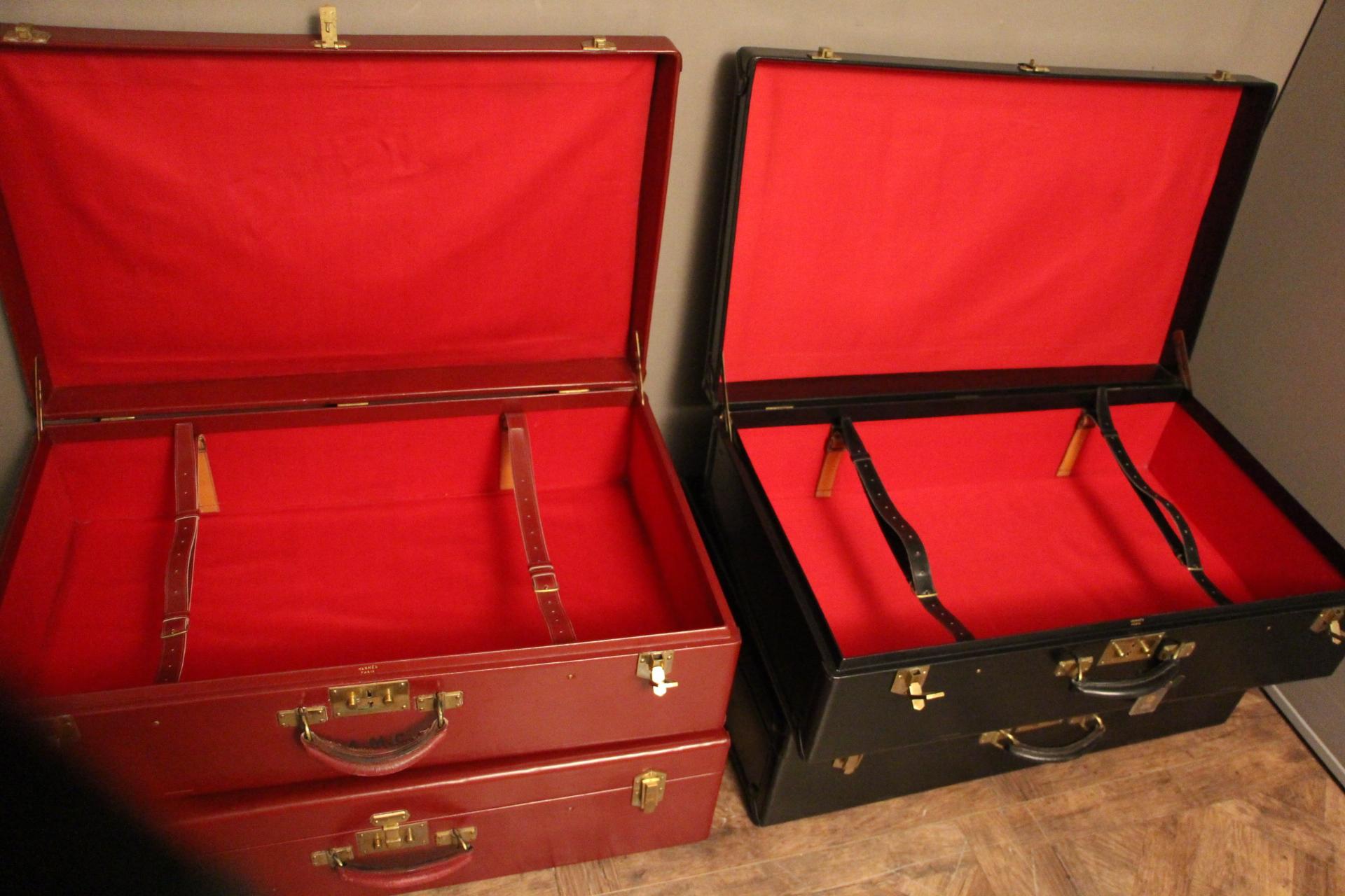 Stack of 4 All Leather Suitcases by Hermes In Good Condition In Saint-Ouen, FR