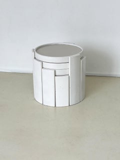 Stack of 4 White 1960s "780"Gianfranco Frattini for Cassina Tables Made in Italy