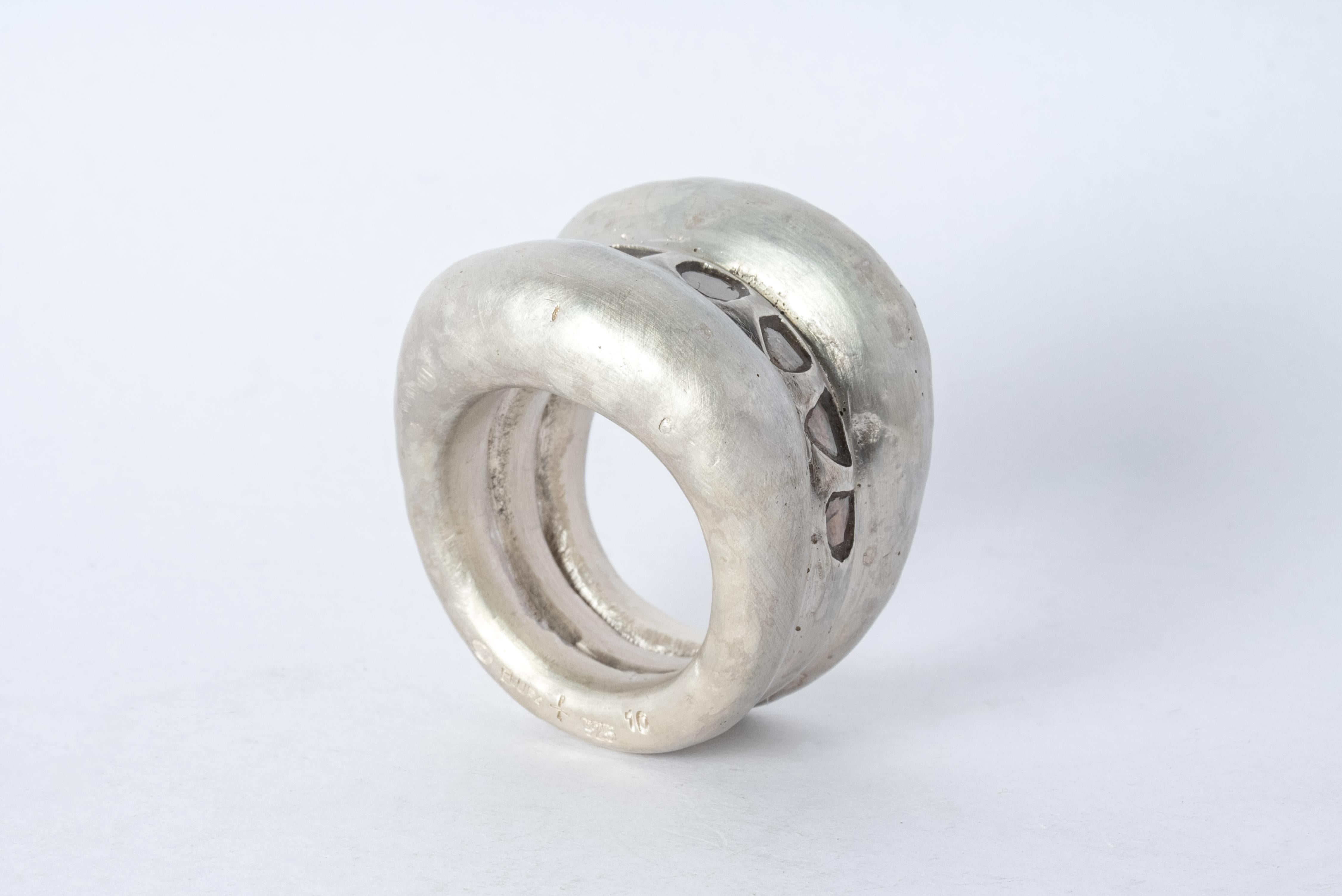For Sale:  Stack Ring (Mountain Spacer, Mega Pavé, MA+DIA) 3