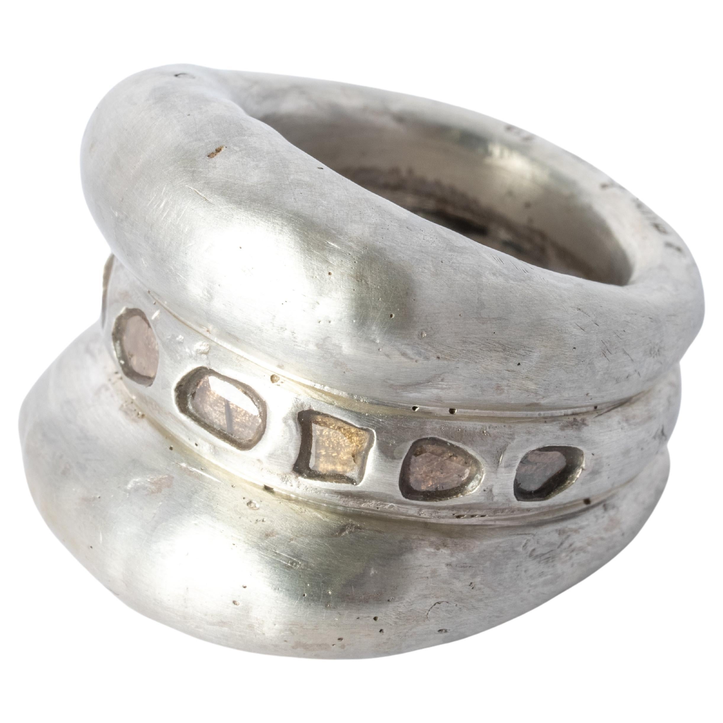 For Sale:  Stack Ring (Mountain Spacer, Mega Pavé, MA+DIA)