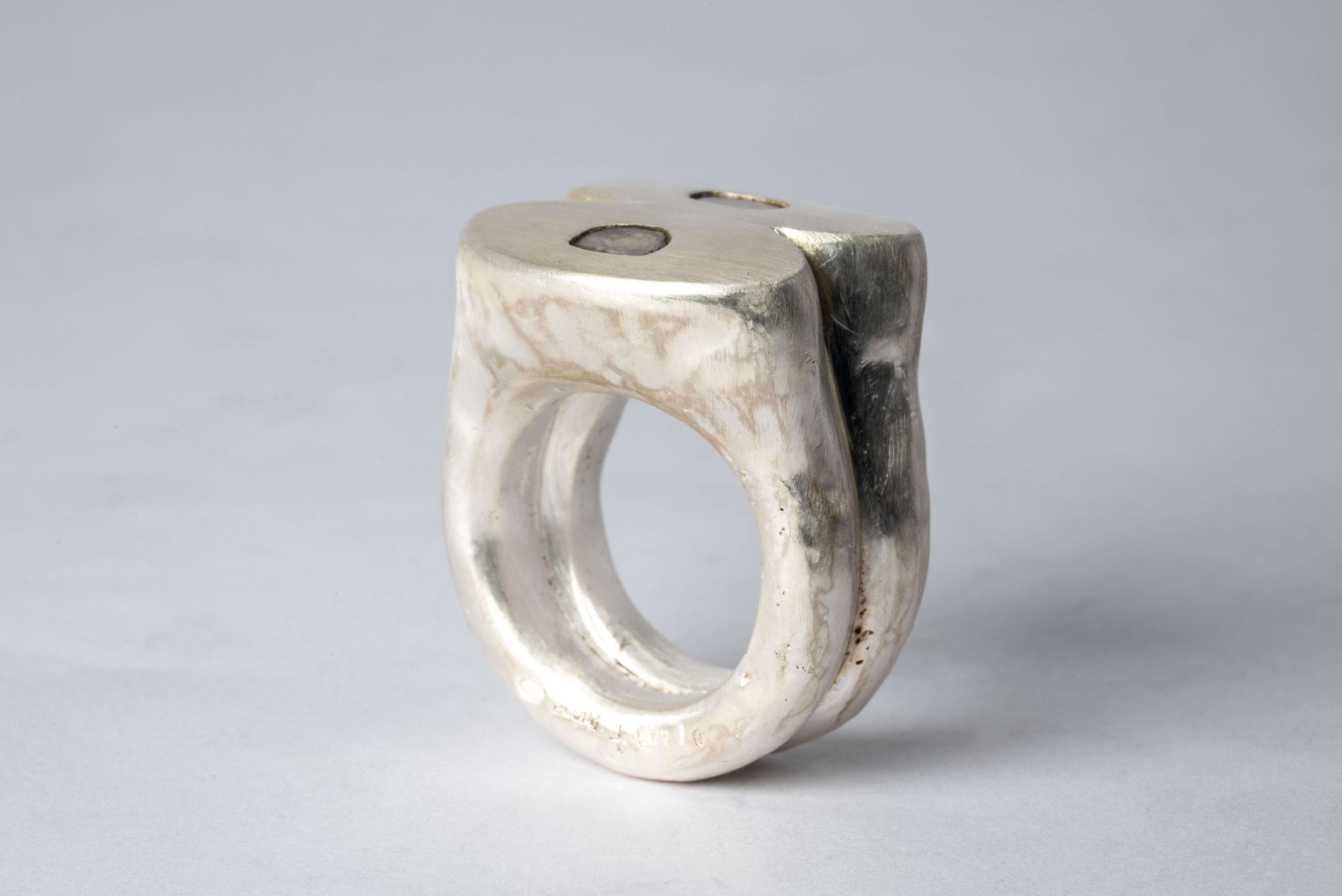 For Sale:  Stack Ring (Romans, 0.4 CT, 2 Diamond Slabs, MA+DIA) 2