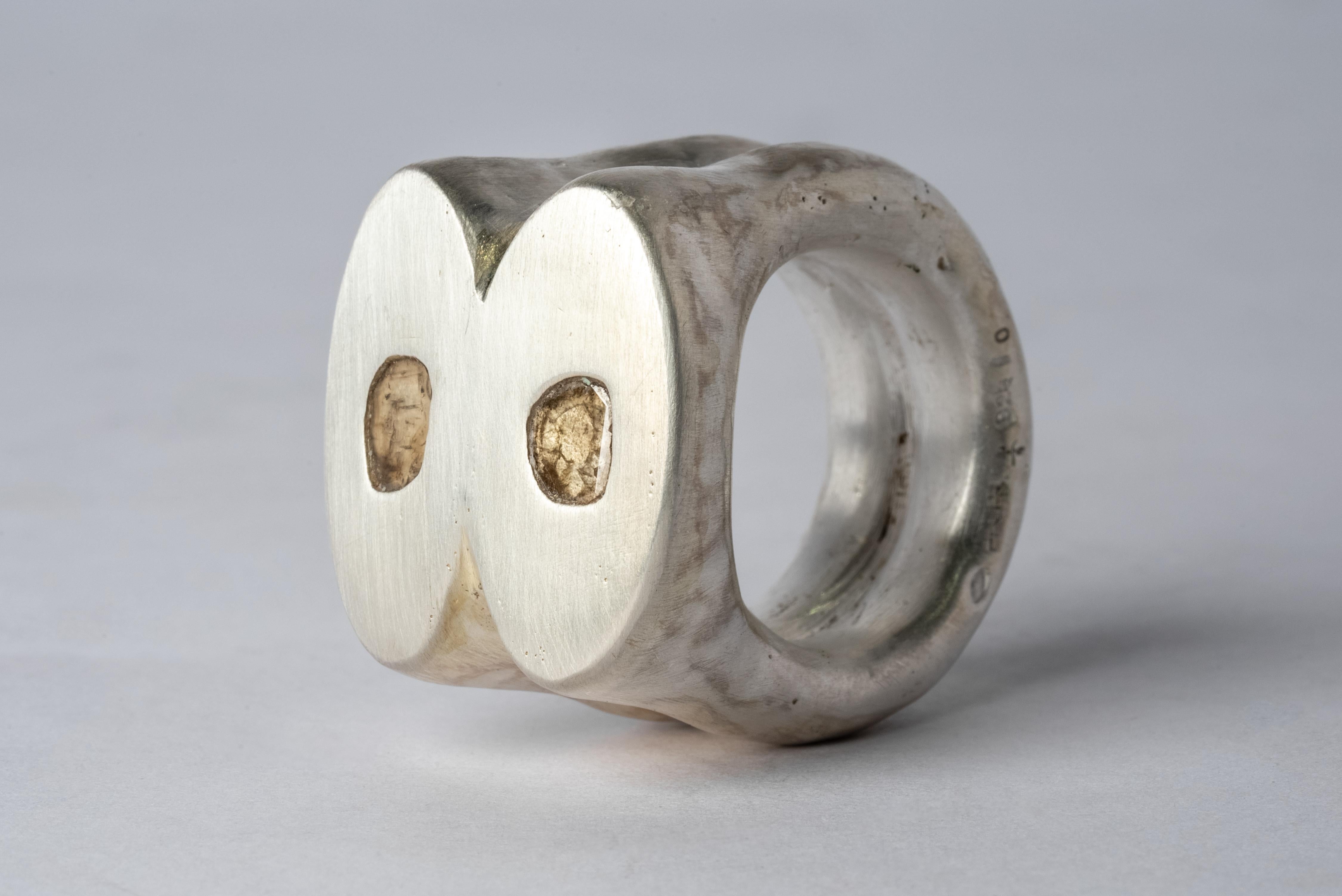 For Sale:  Stack Ring (Romans, 0.4 CT, 2 Diamond Slabs, MA+DIA) 3