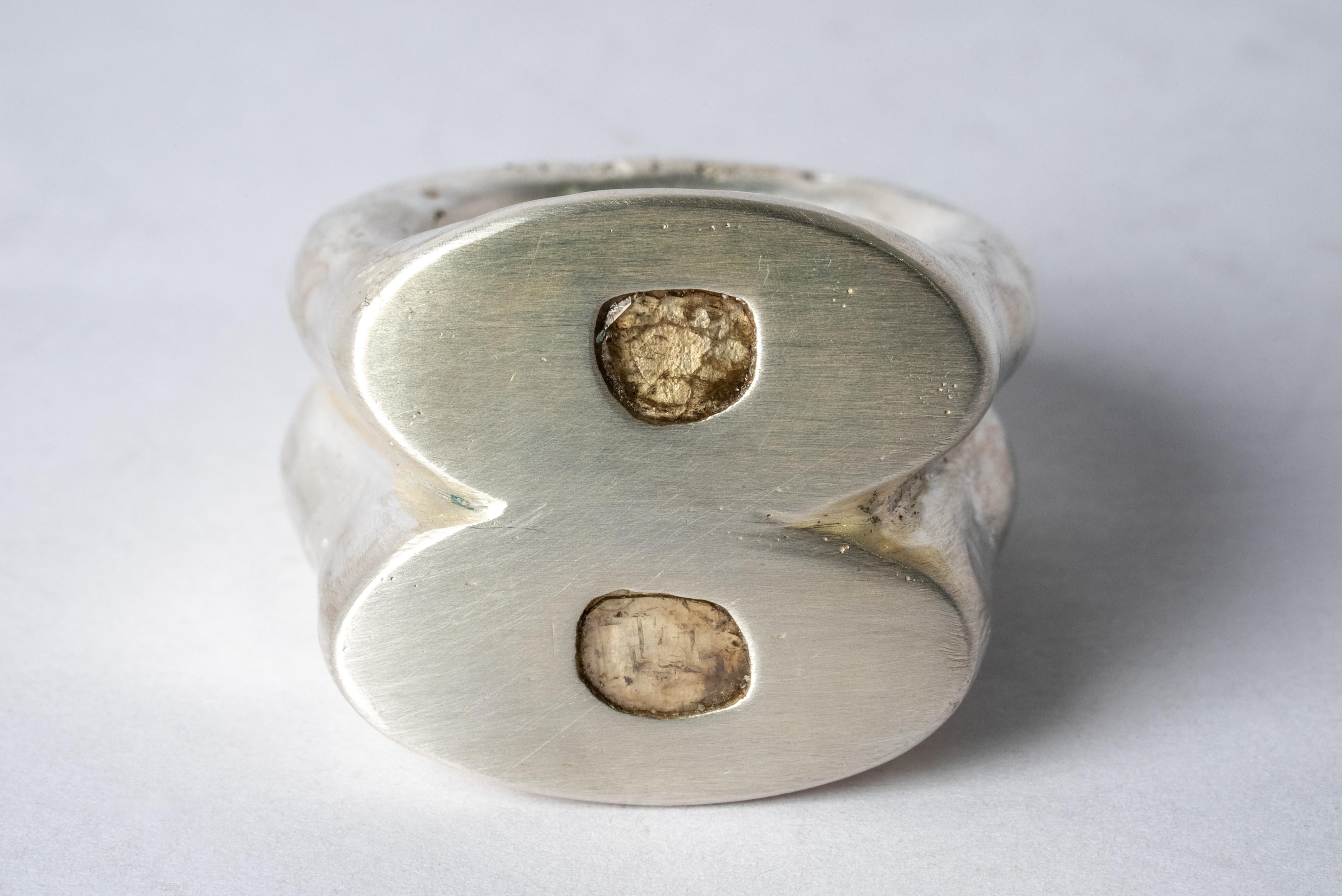 For Sale:  Stack Ring (Romans, 0.4 CT, 2 Diamond Slabs, MA+DIA) 4