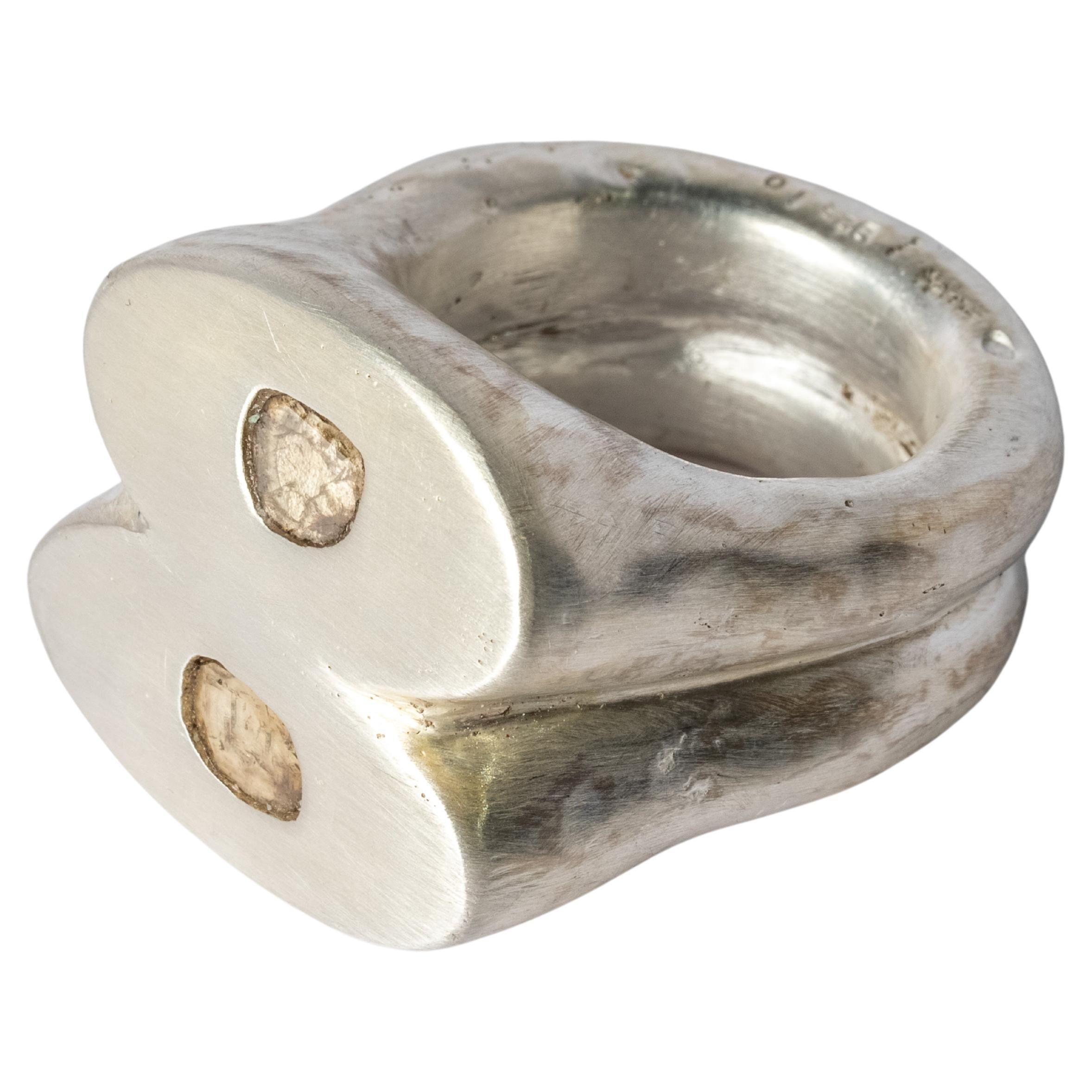 For Sale:  Stack Ring (Romans, 0.4 CT, 2 Diamond Slabs, MA+DIA)