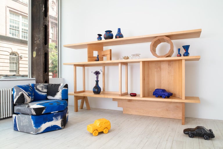 "Stack" Maple Wood Sculptural Shelving Unit For Sale at 1stDibs maple
