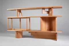 "Stack" Maple Wood Sculptural Shelving Unit