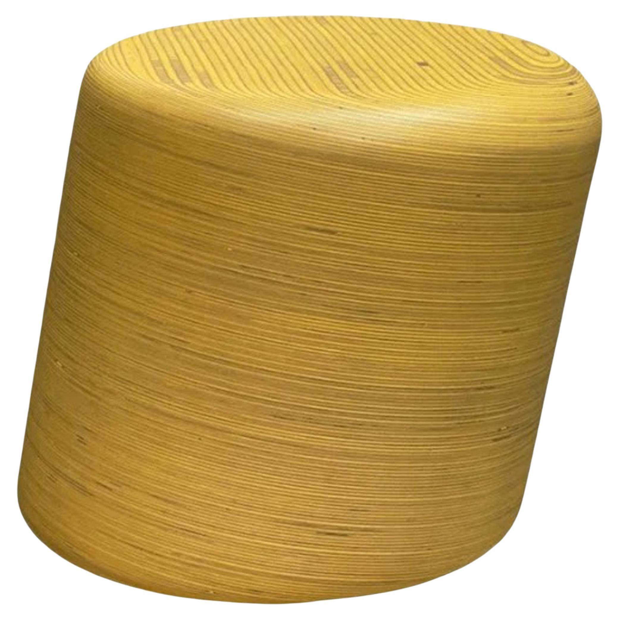 Stack Stool in Yellow, Timbur, Represented by Tuleste Factory For Sale