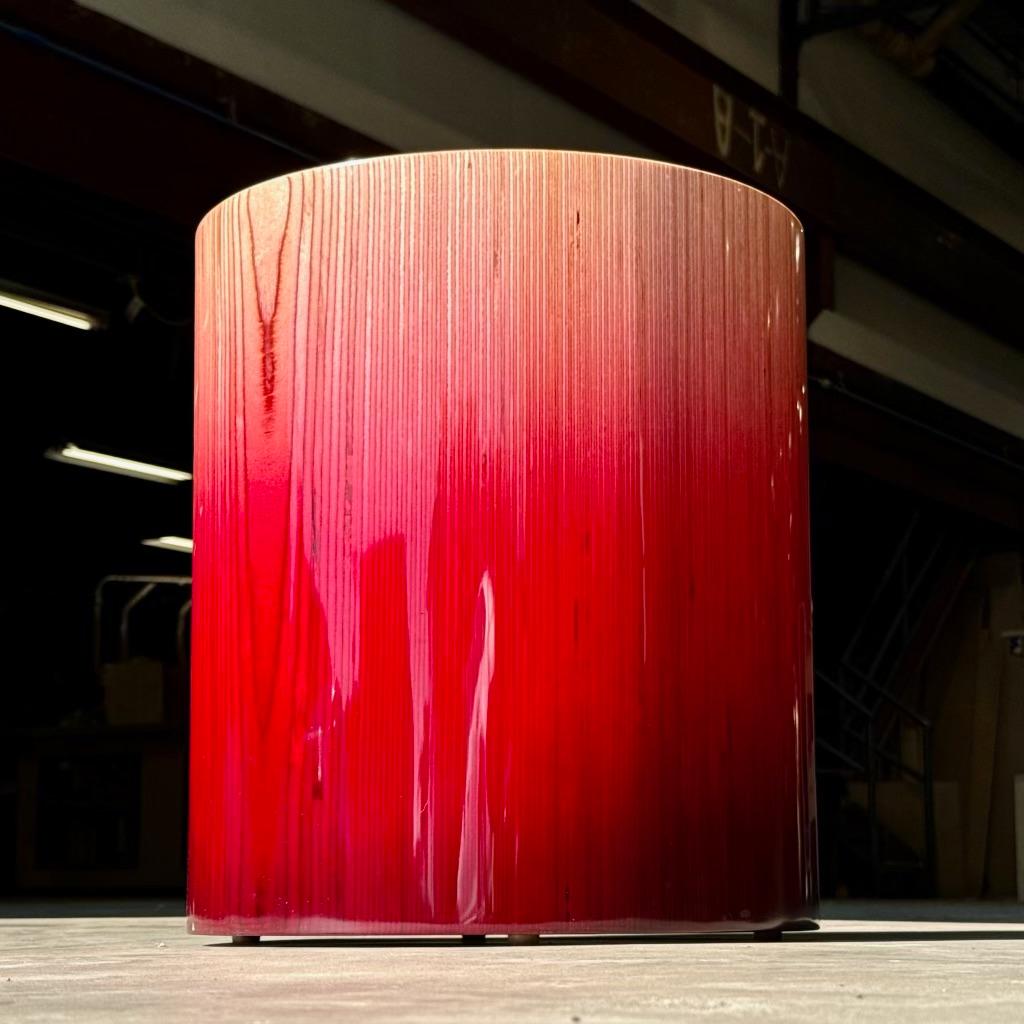 Wood Stack Vert Glossy Ombre, Stacked Baltic Birch Plywood, by Timbur X Ezra Ardolino For Sale