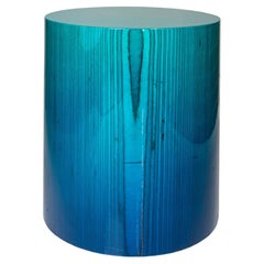 Stack Vert Stool or Side Table in Teal by Timbur, Represented by Tuleste Factory