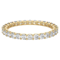 Fascia impilabile di moissanite da 2,1 mm Regalo a sorpresa per la festa della mamma in oro giallo A. Silver