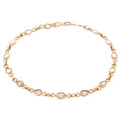 2.15 ct Natural Diamond Stackable Chain Bracelet in 10K Solid Yellow Gold 