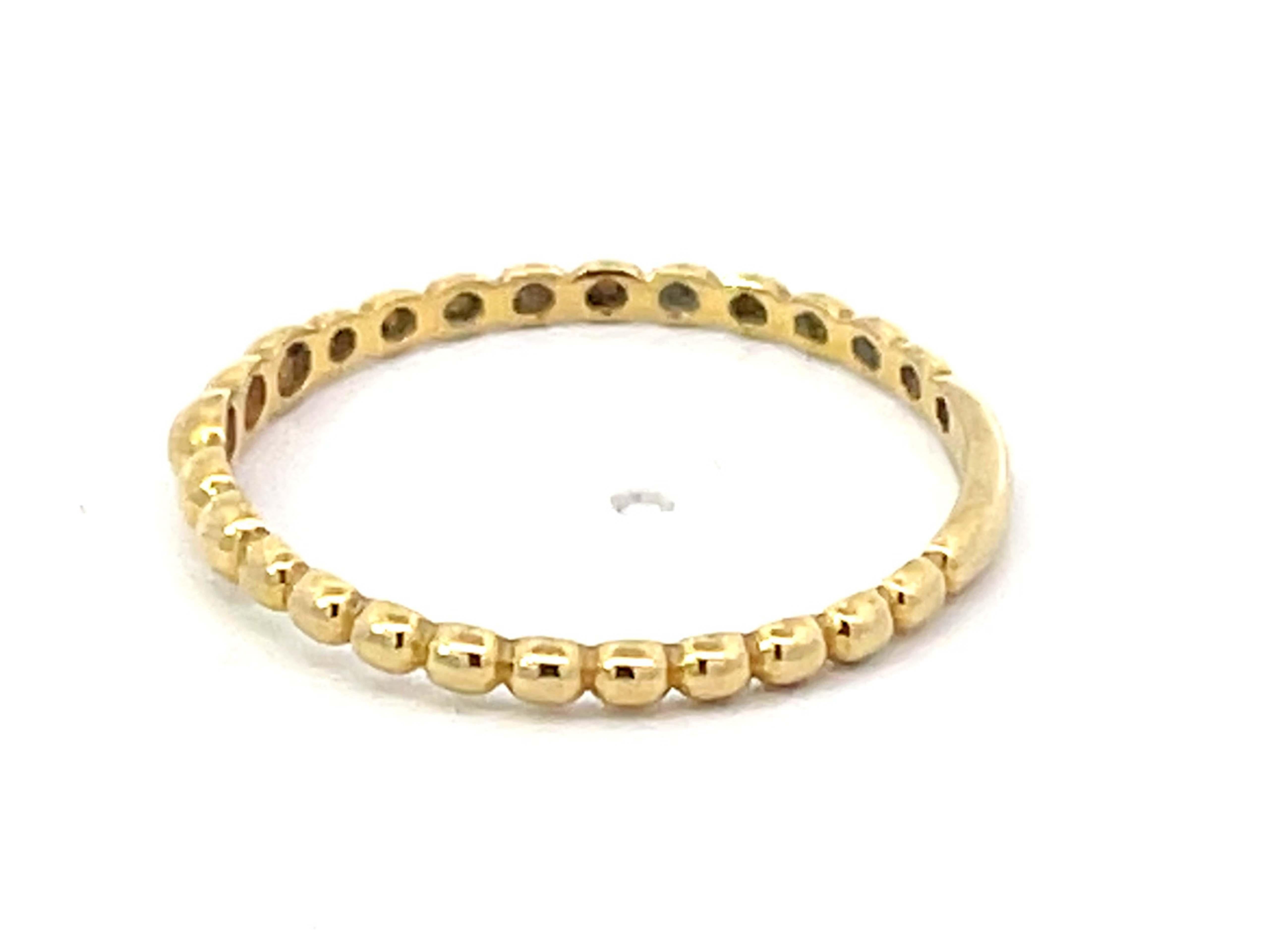 Modern Stackable Bubble Ring in 18k Yellow Gold For Sale