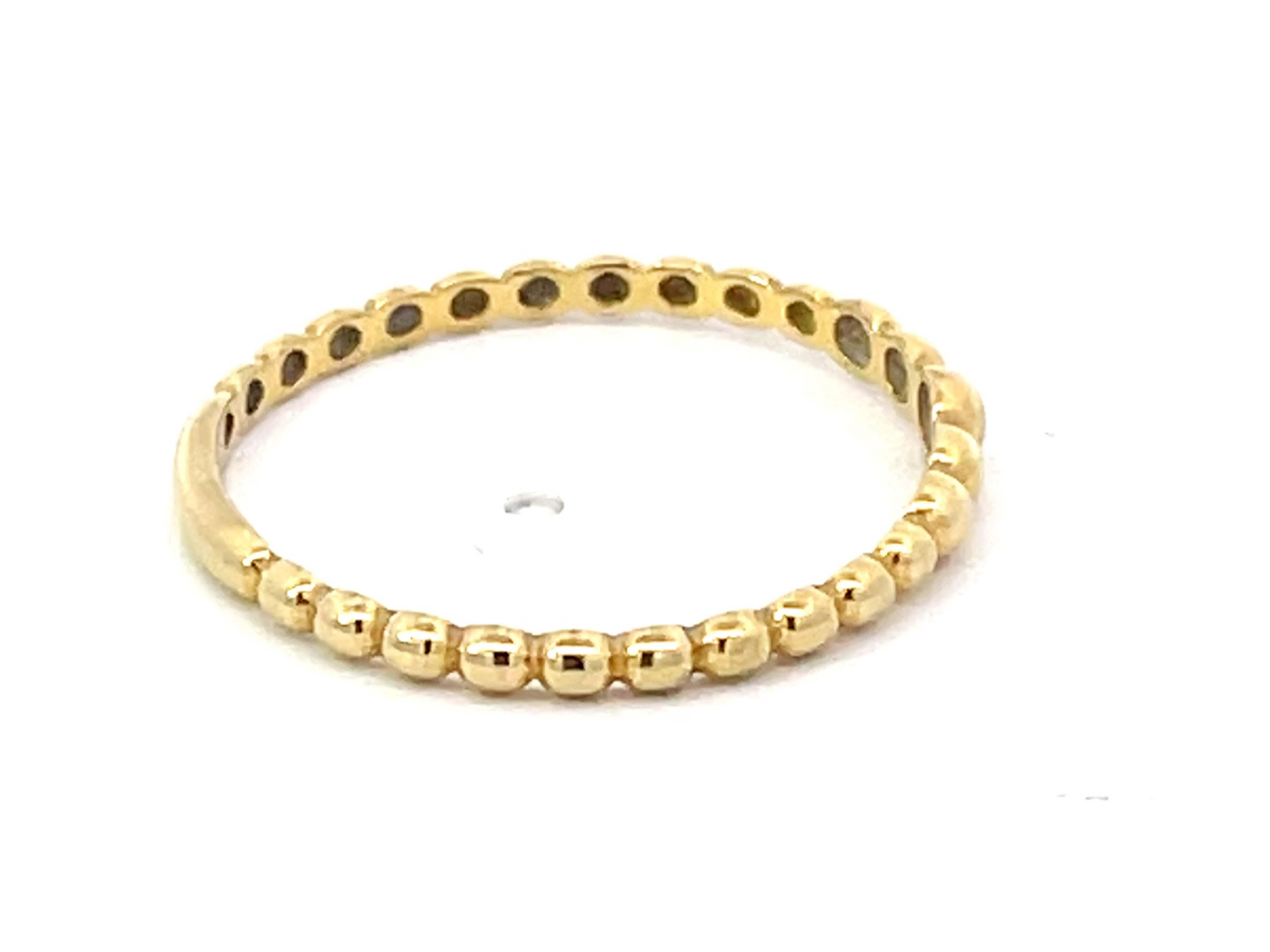 Women's or Men's Stackable Bubble Ring in 18k Yellow Gold For Sale