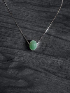 Stackable Burmese A-Jade Jadeite Drum Beads Pendant