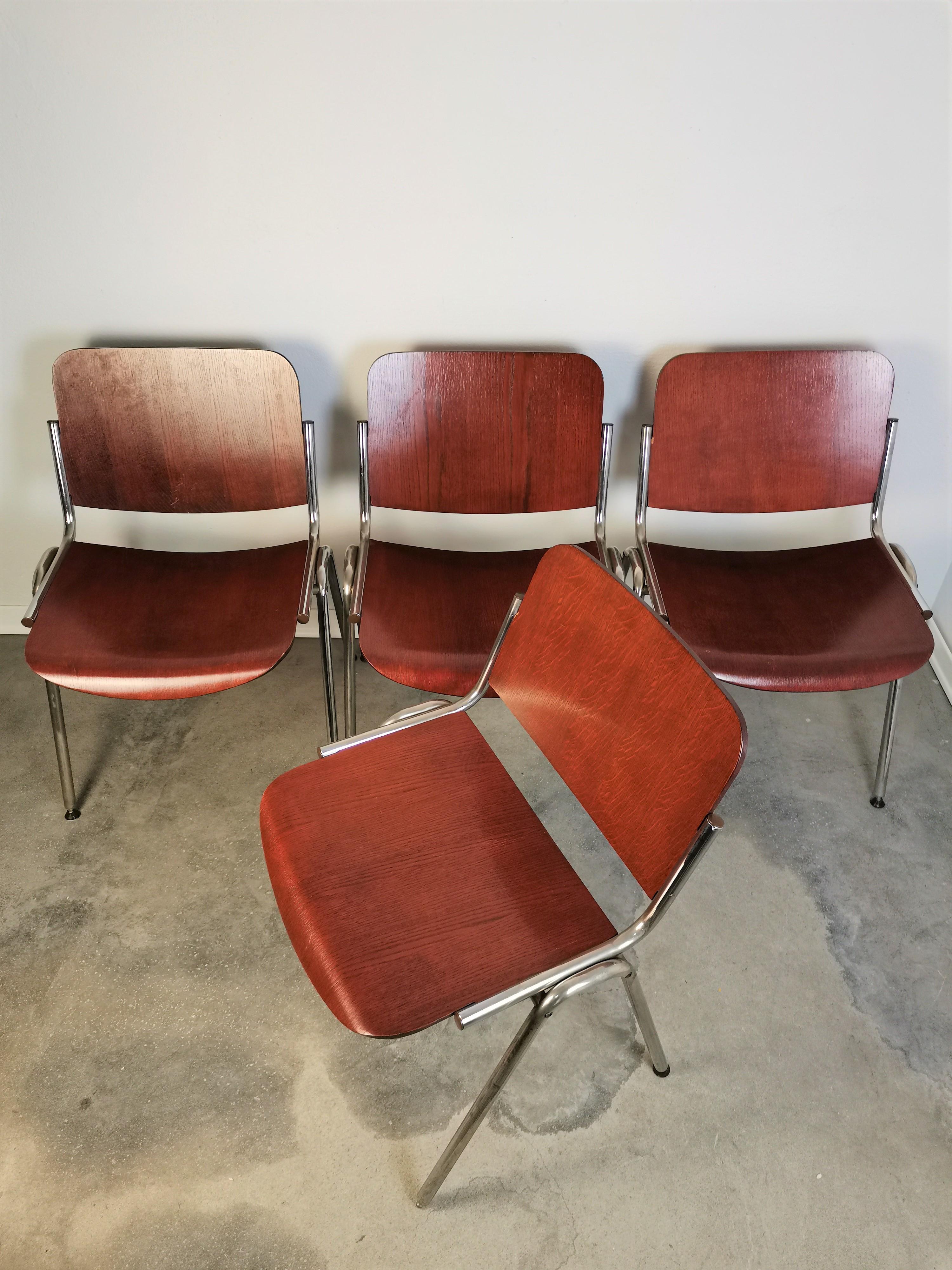 Mid-Century Modern Stackable Chair, 1990s For Sale