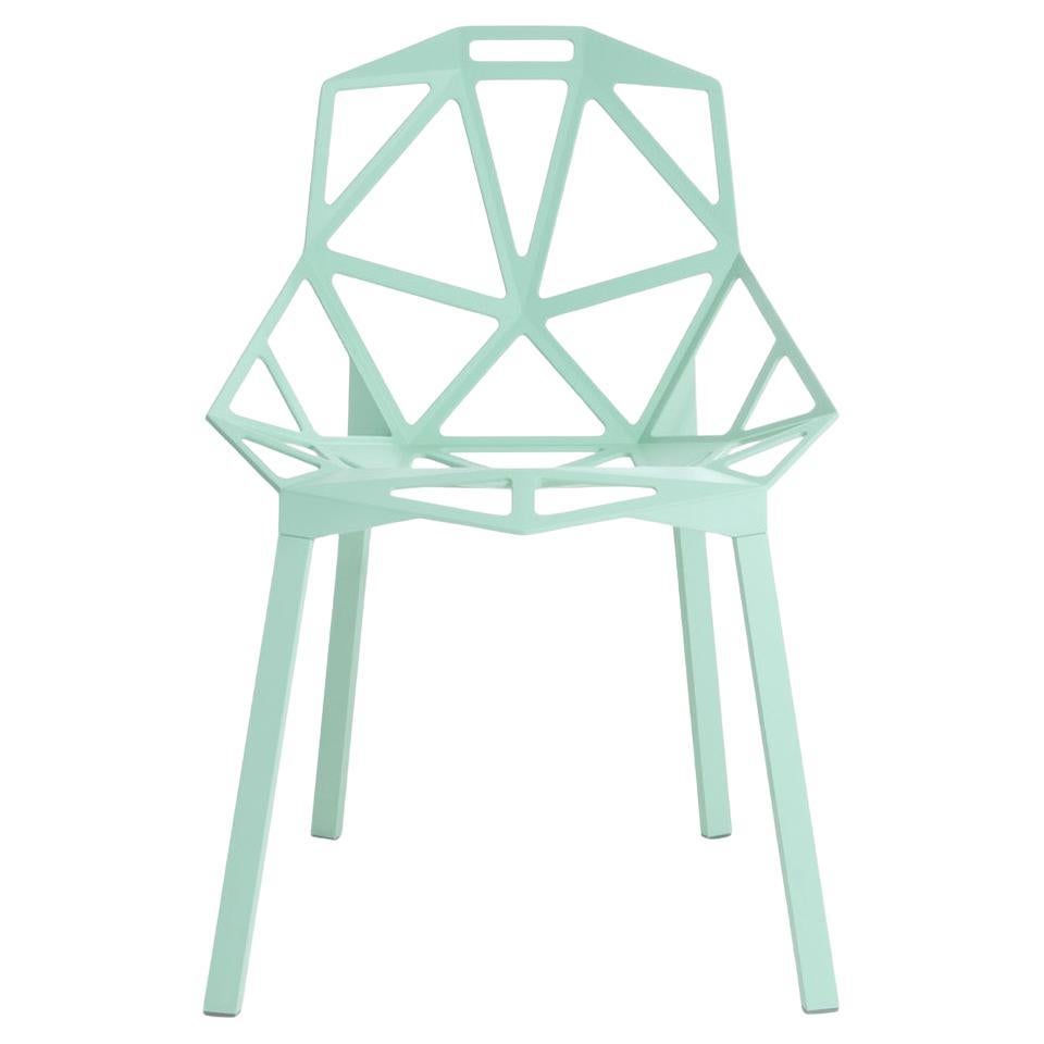 Lote de 2 sillas Magis Chair One diseño Konstantin Grcic - Verde menta en venta