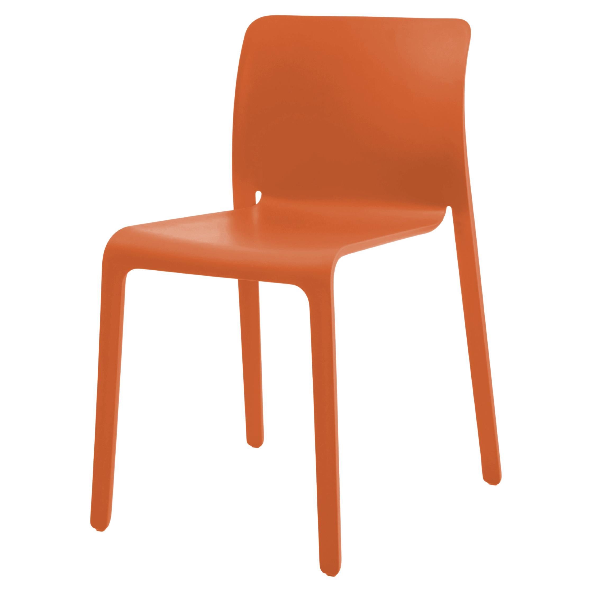 Stackable chair Magis First - Stefano Giovannoni - Orange - Set of 4 chairs For Sale