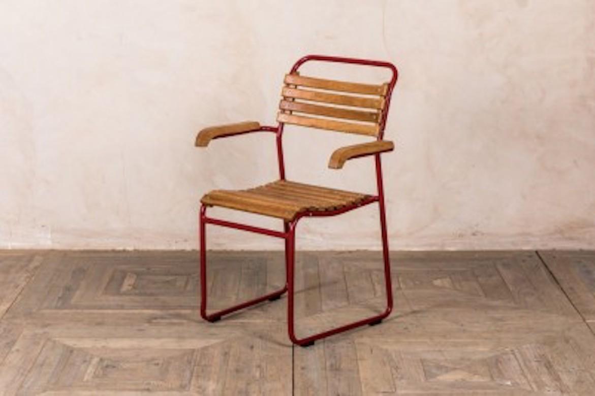 European Stackable Chair with Arms, 20th Century For Sale