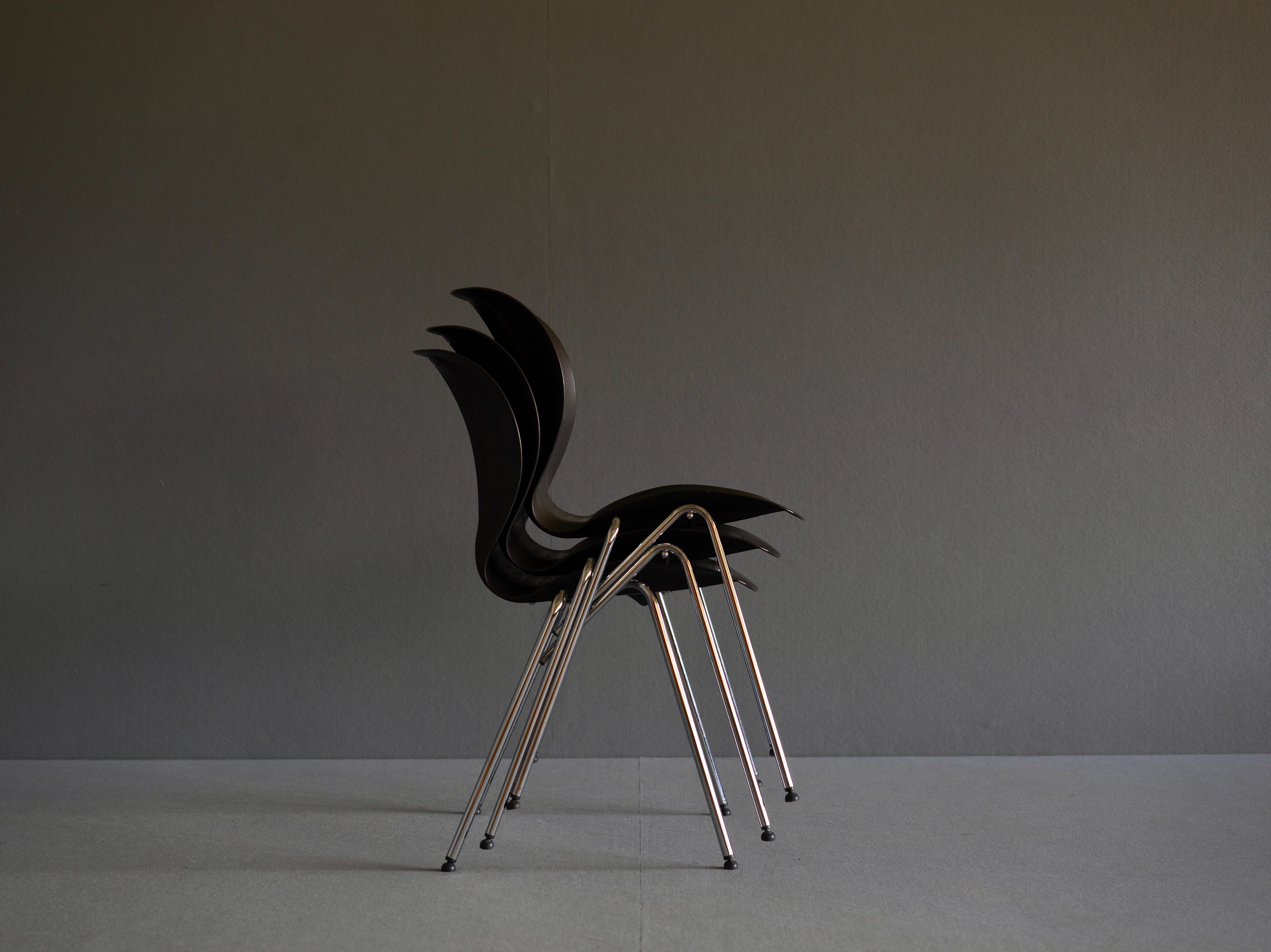 20th Century Stackable Chairs by Fritz Hansen Designed by Alfred Homann For Sale