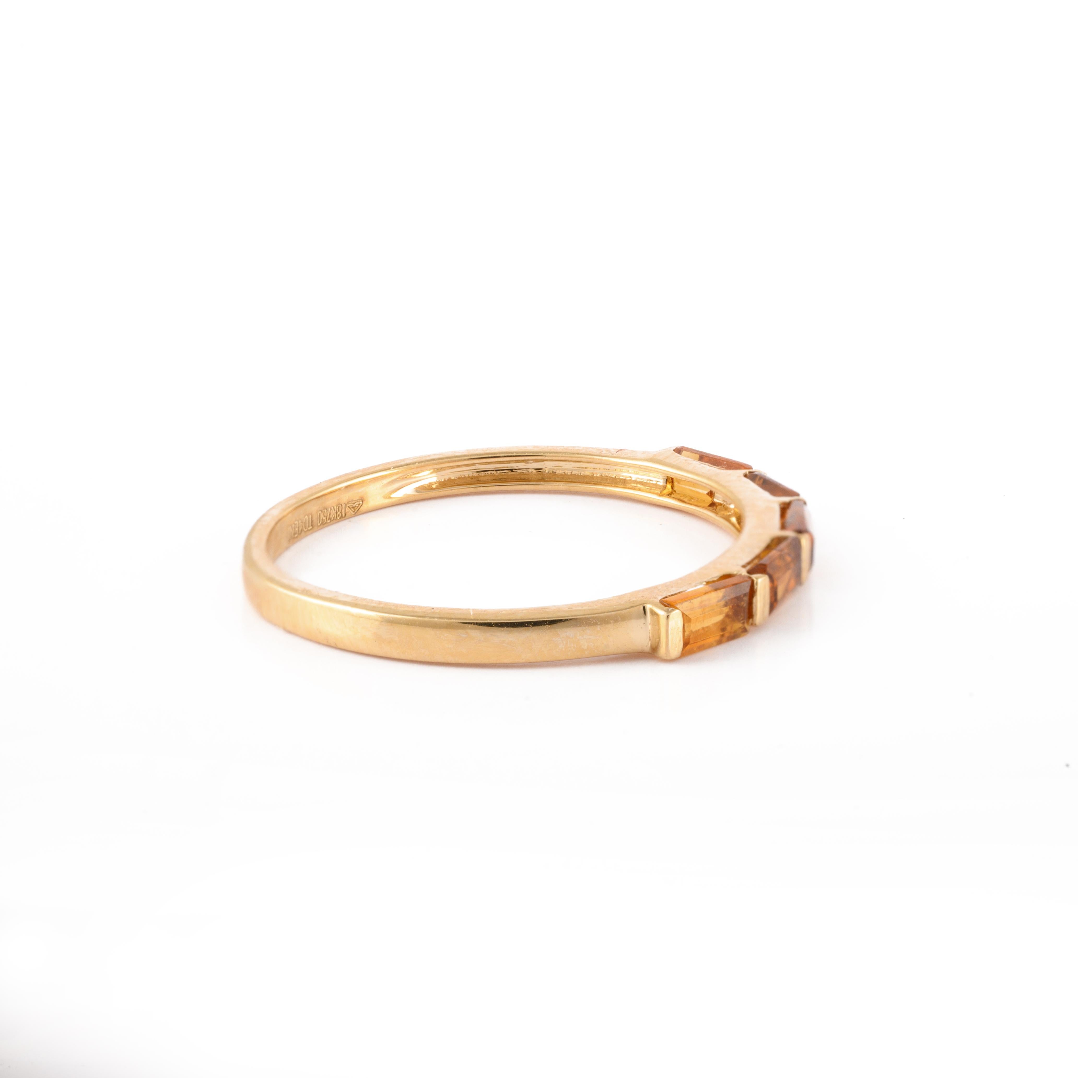 Im Angebot: Stapelbarer halber Eternity-Ring aus 18 Karat massivem Gelbgold für Damen () 4