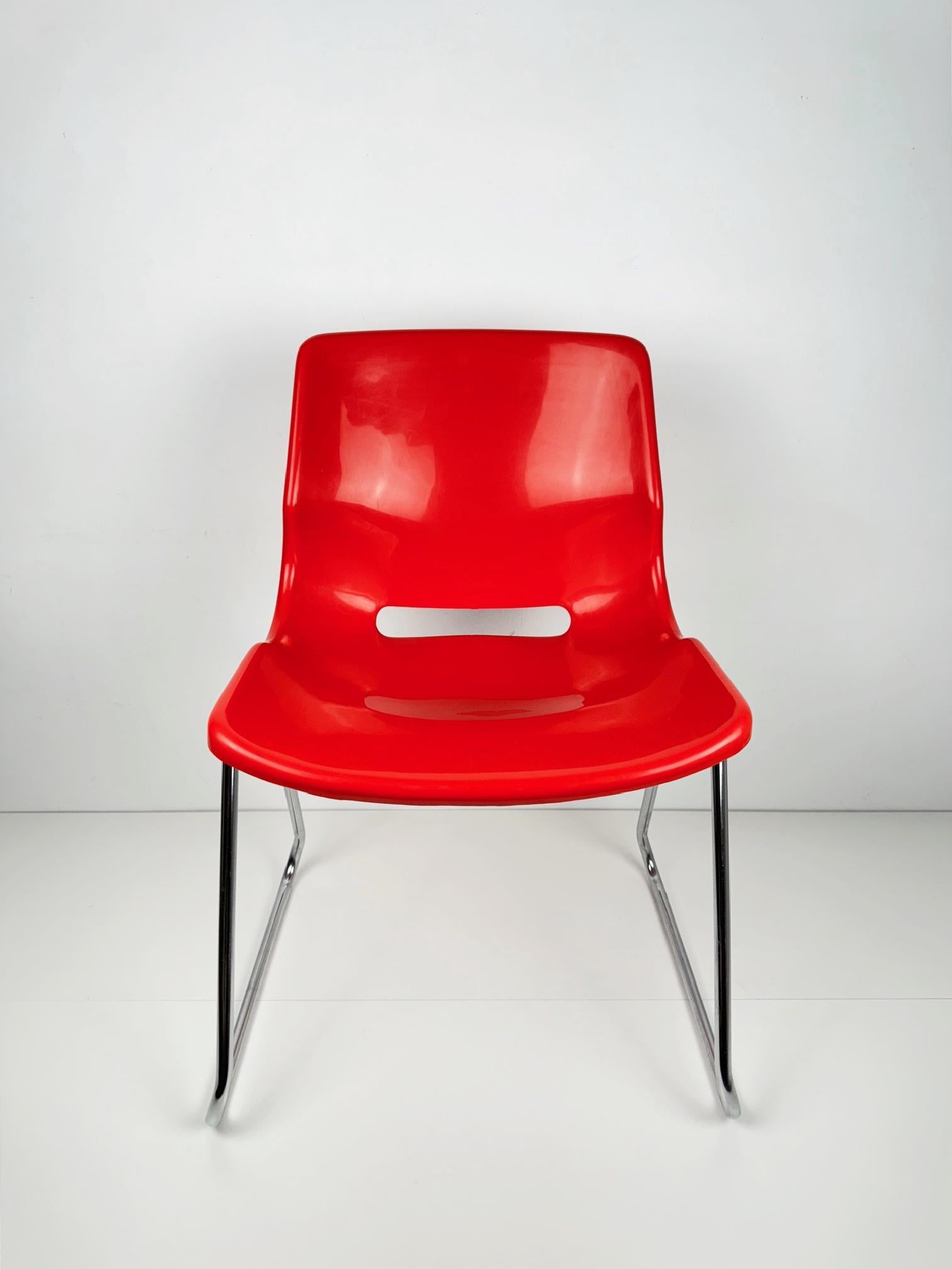 Mid-Century Modern Chaises empilables Clipper de Svante Schöblom pour Overman Suède 1970 en vente