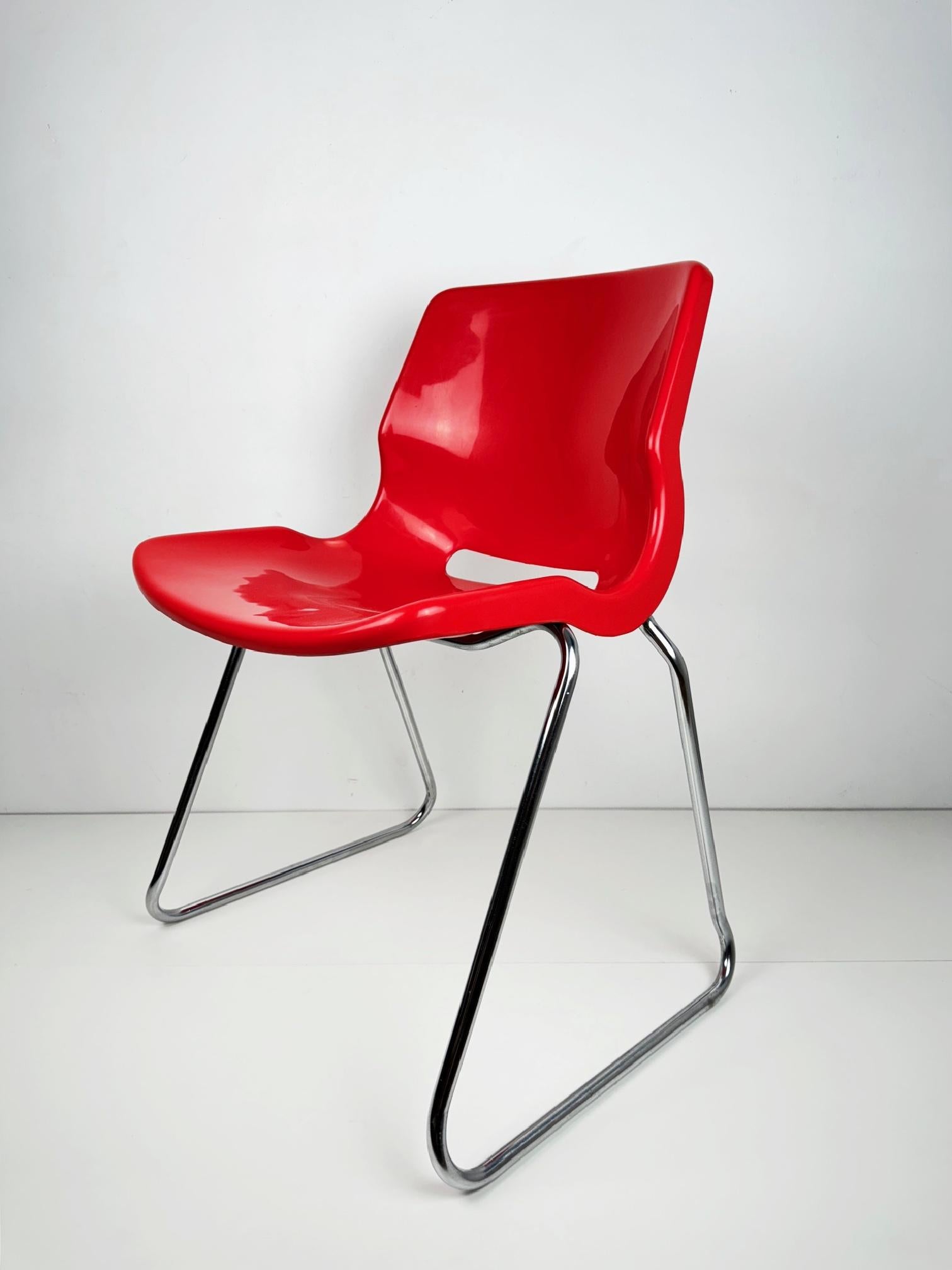Suédois Chaises empilables Clipper de Svante Schöblom pour Overman Suède 1970 en vente