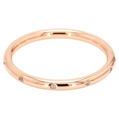 Stackable Diamond Ring Band 14K Rose, White or Yellow Gold 
