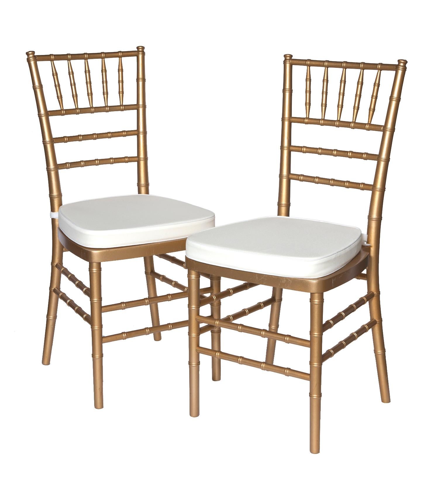 20th Century Stackable Gold Chairs Set/4