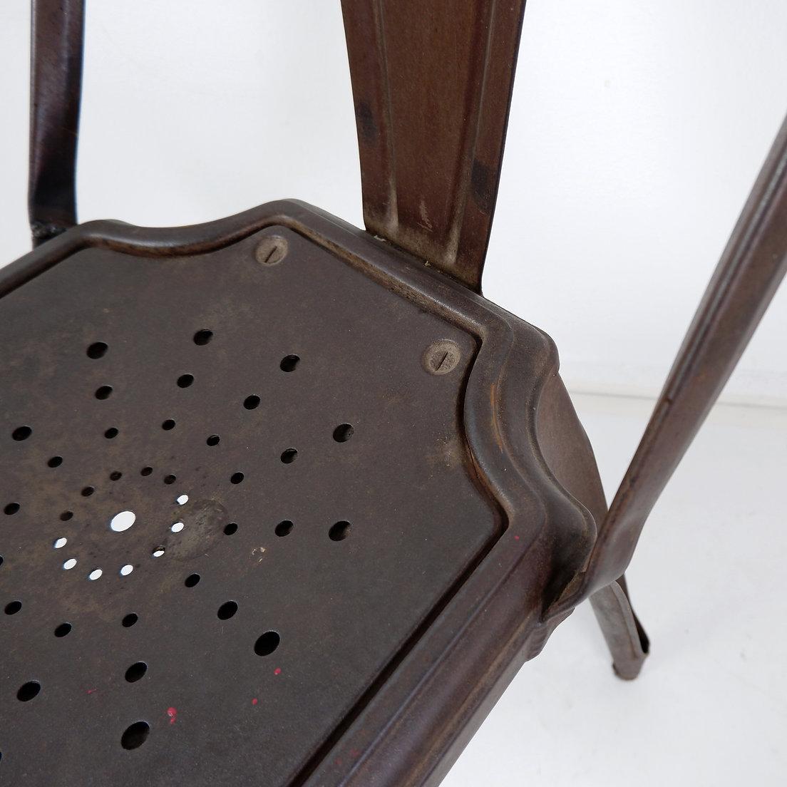 Stackable Industrial Bistro Chairs by Fibrocit of Belgium - Set of 4 - 1950s For Sale 4