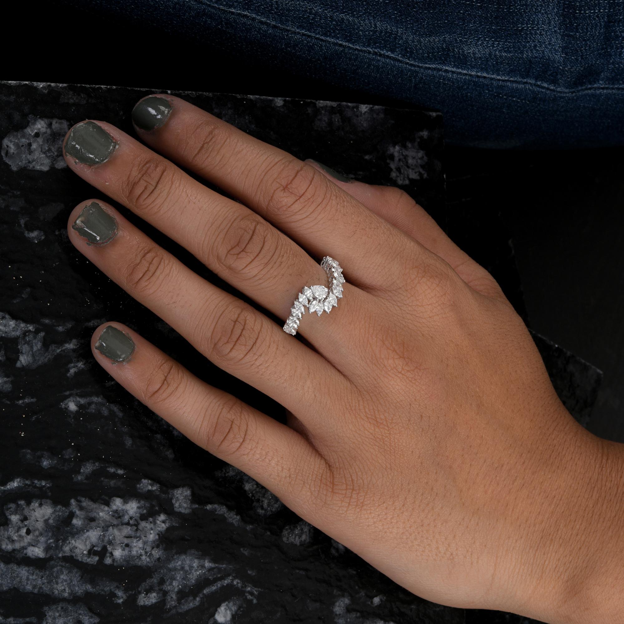 For Sale:  Stackable Mixed Cut 1.08Ct Diamond Anniversary Ring 18K Gold All Tariffs Paid 2