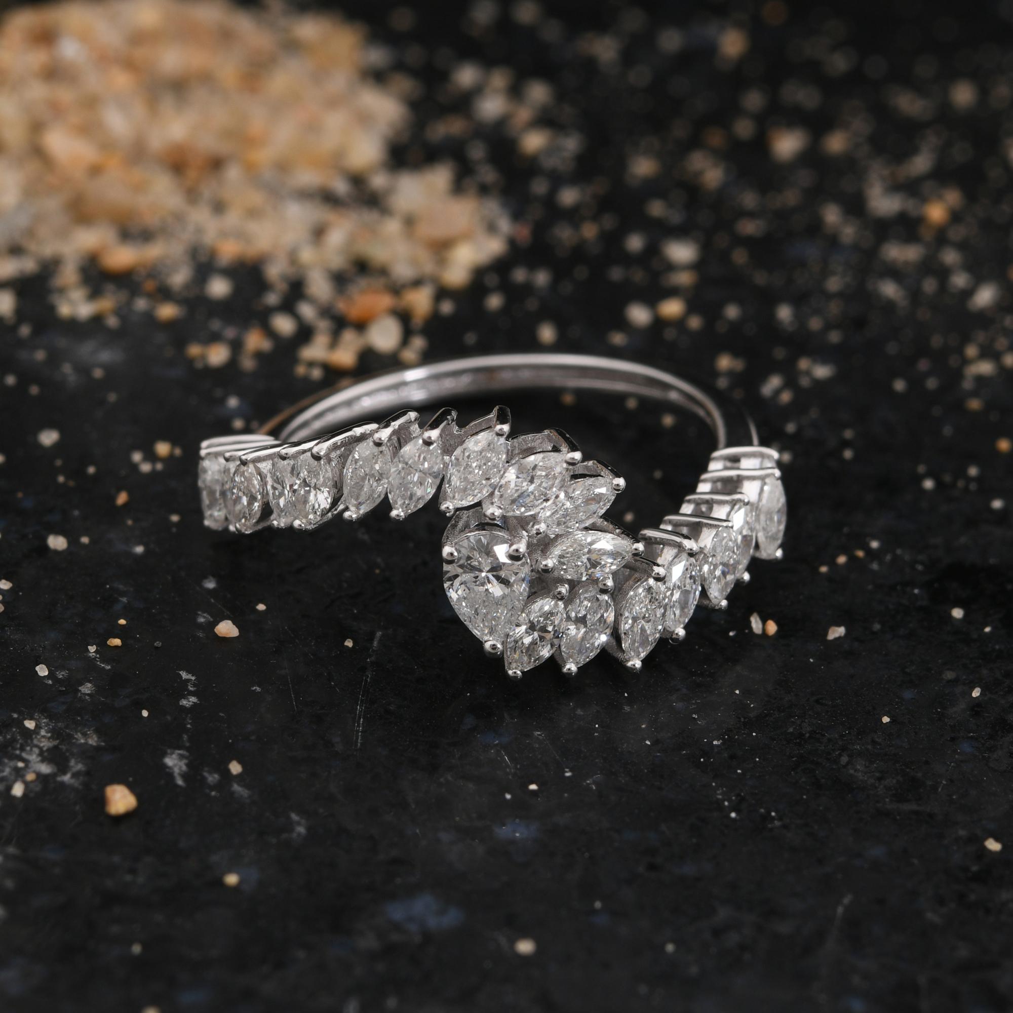 For Sale:  Stackable Mixed Cut 1.08Ct Diamond Anniversary Ring 18K Gold All Tariffs Paid 3