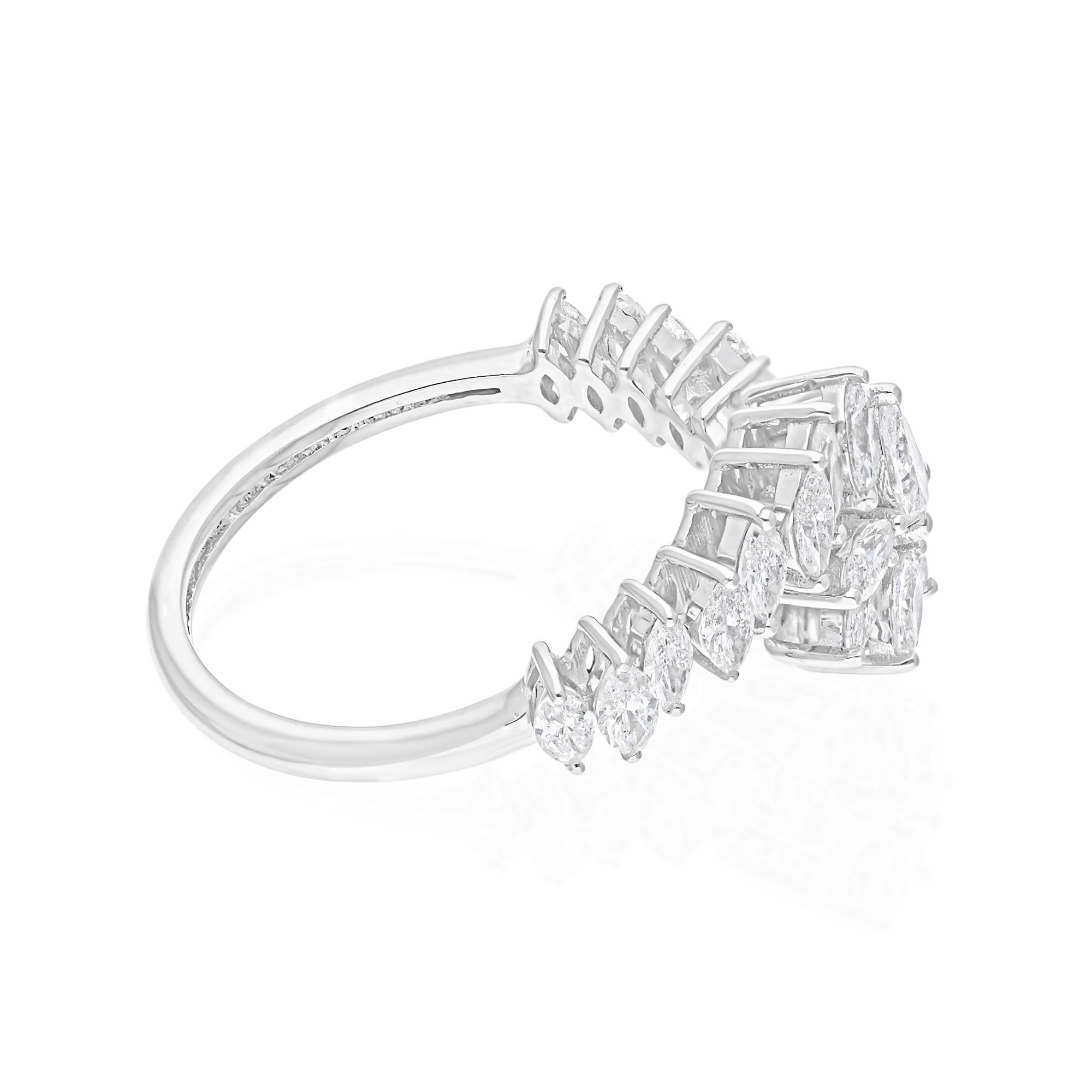 For Sale:  Stackable Mixed Cut 1.08Ct Diamond Anniversary Ring 18K Gold All Tariffs Paid 6