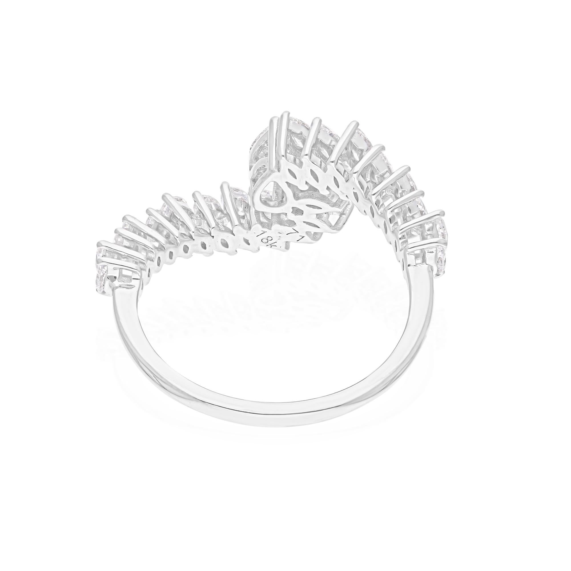 For Sale:  Stackable Mixed Cut 1.08Ct Diamond Anniversary Ring 18K Gold All Tariffs Paid 8