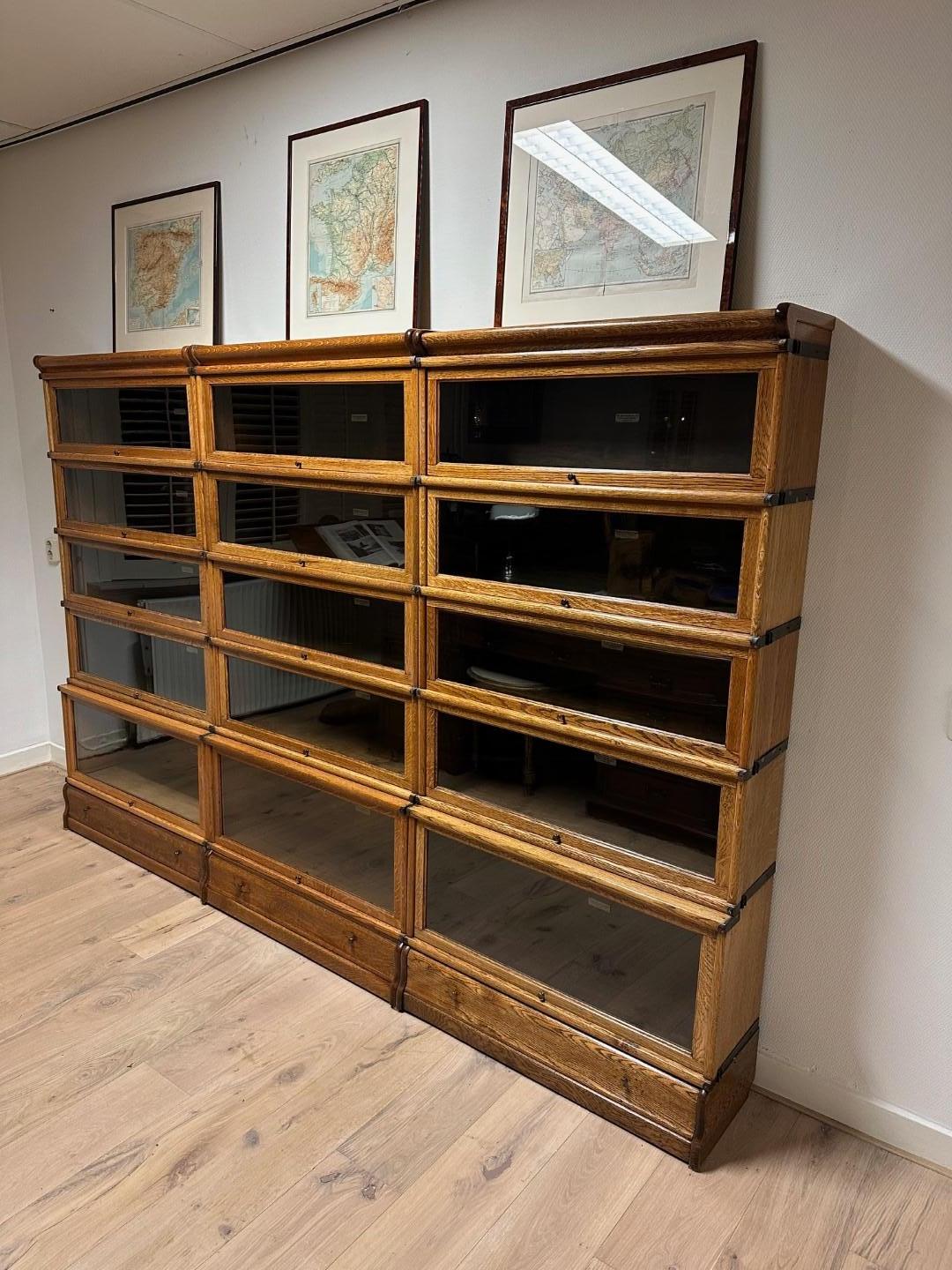 Libreria impilabile Globe Wernicke in Oak in vendita 4