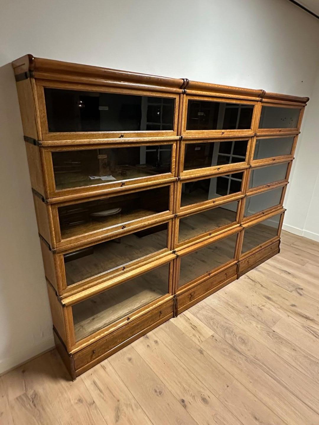 Libreria impilabile Globe Wernicke in Oak in vendita 2