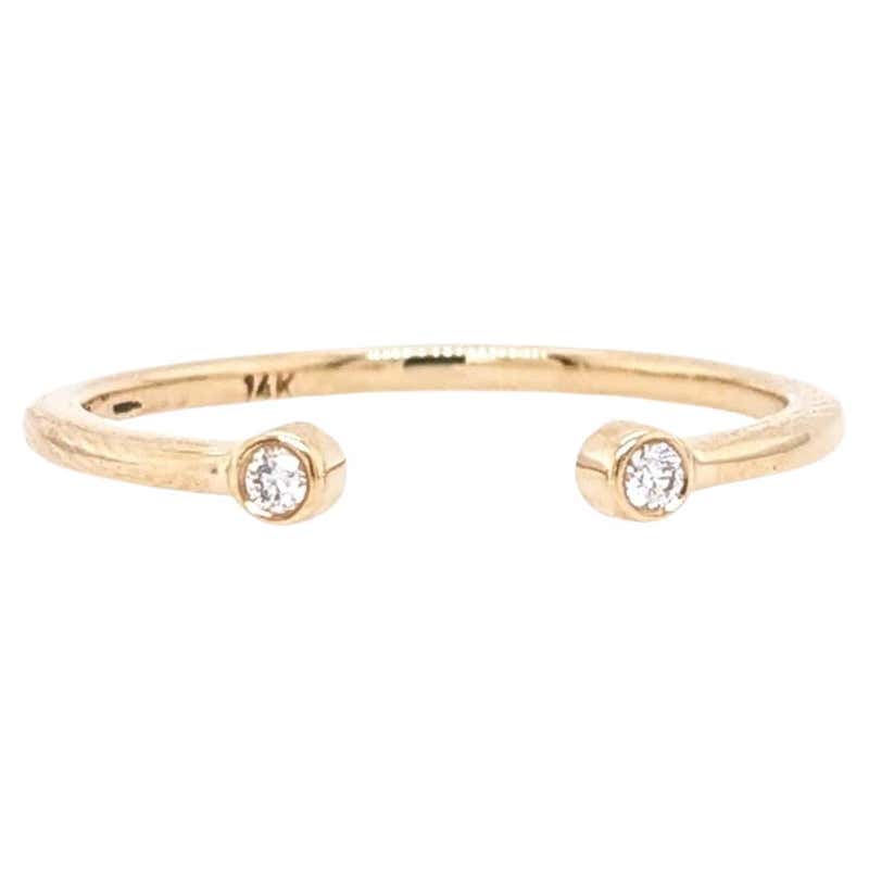 Diamond Chevron V Shaped Stackable Diamond Ring in 14k Solid Gold For ...