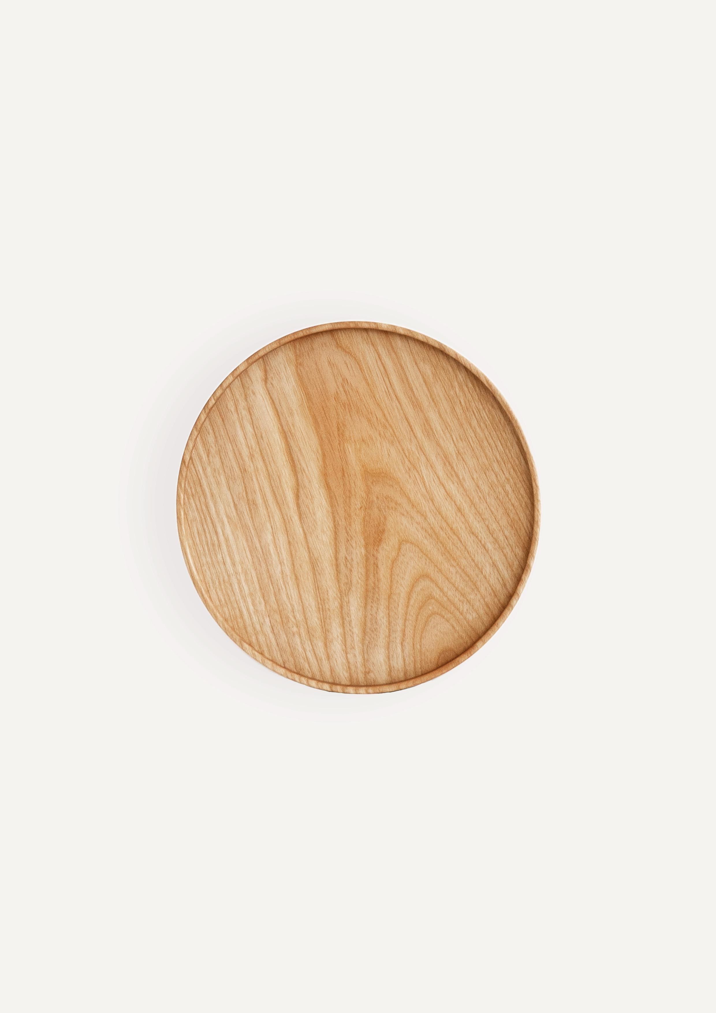 French Stackable Plates, ash wood, handmade in France, OROS Edition  For Sale