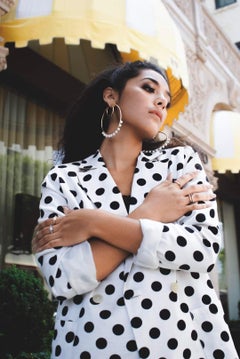 Stackable Ring with Bezel Stars Vermeil Gold