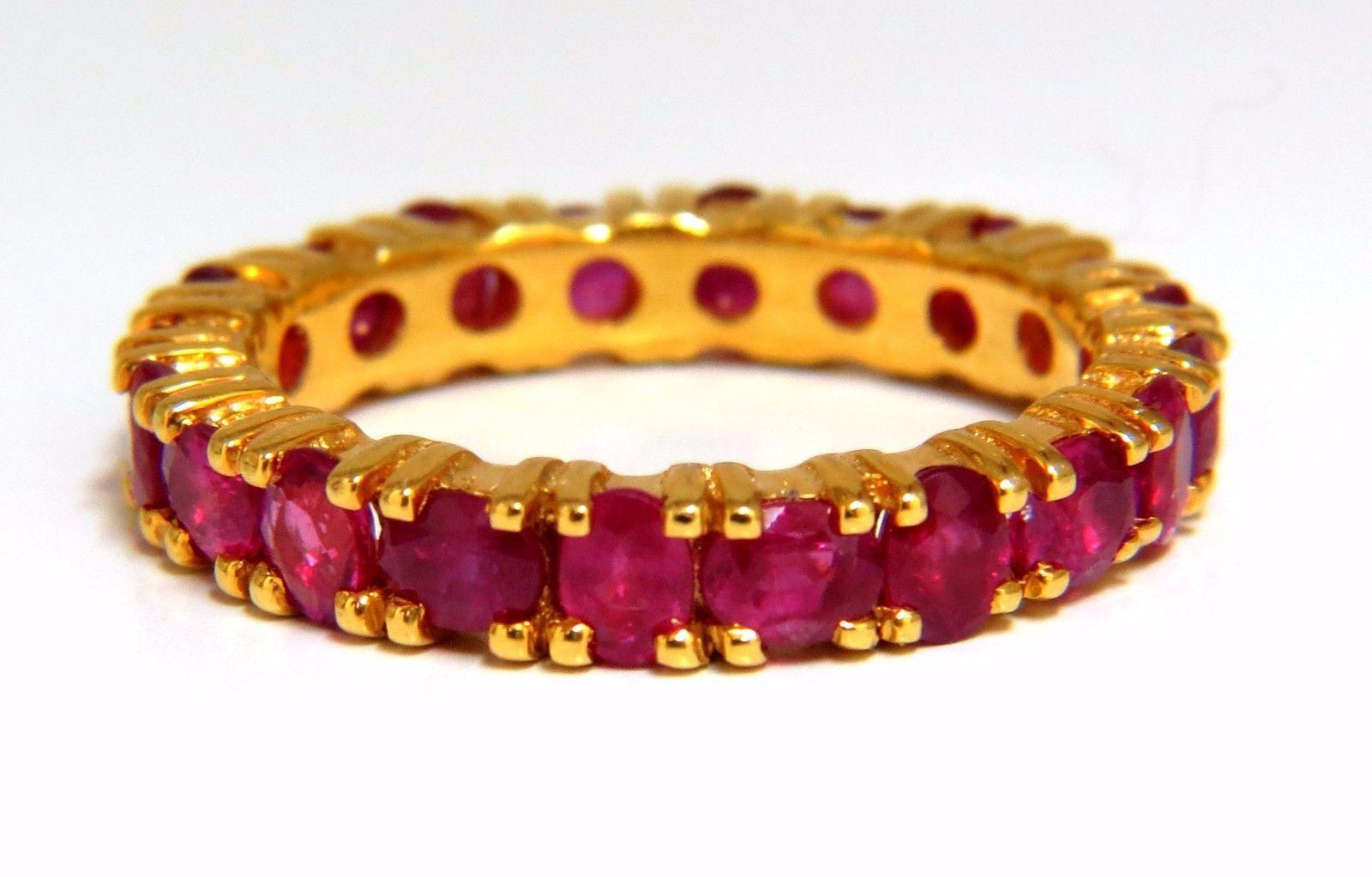 Stackable Ruby Diamonds Eternity Ring 14kt Natura… - image 5