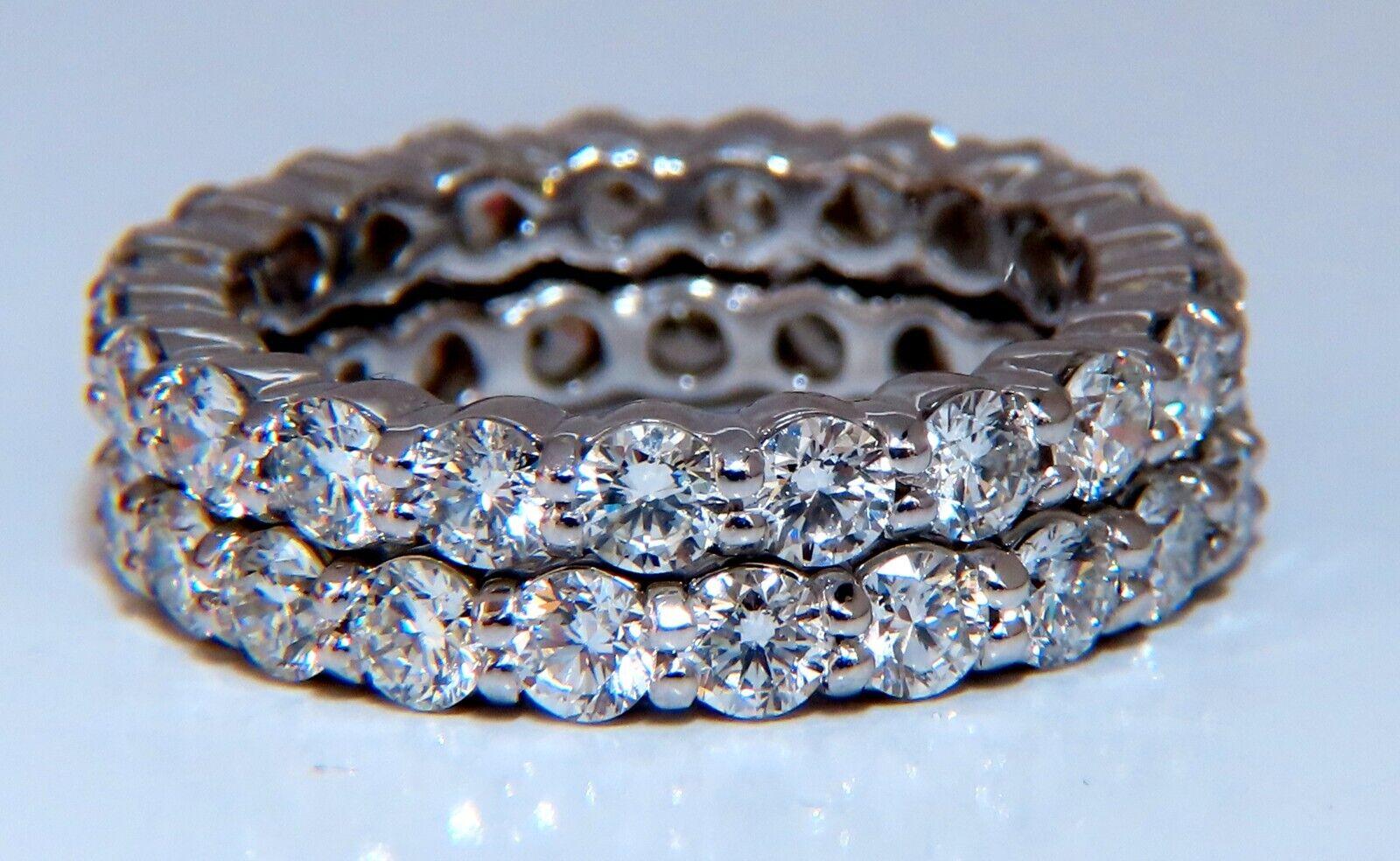 Bagues d'éternité empilables en rubis et diamants de 14 carats rouges vifs naturels, de 11,36 carats Neuf - En vente à New York, NY