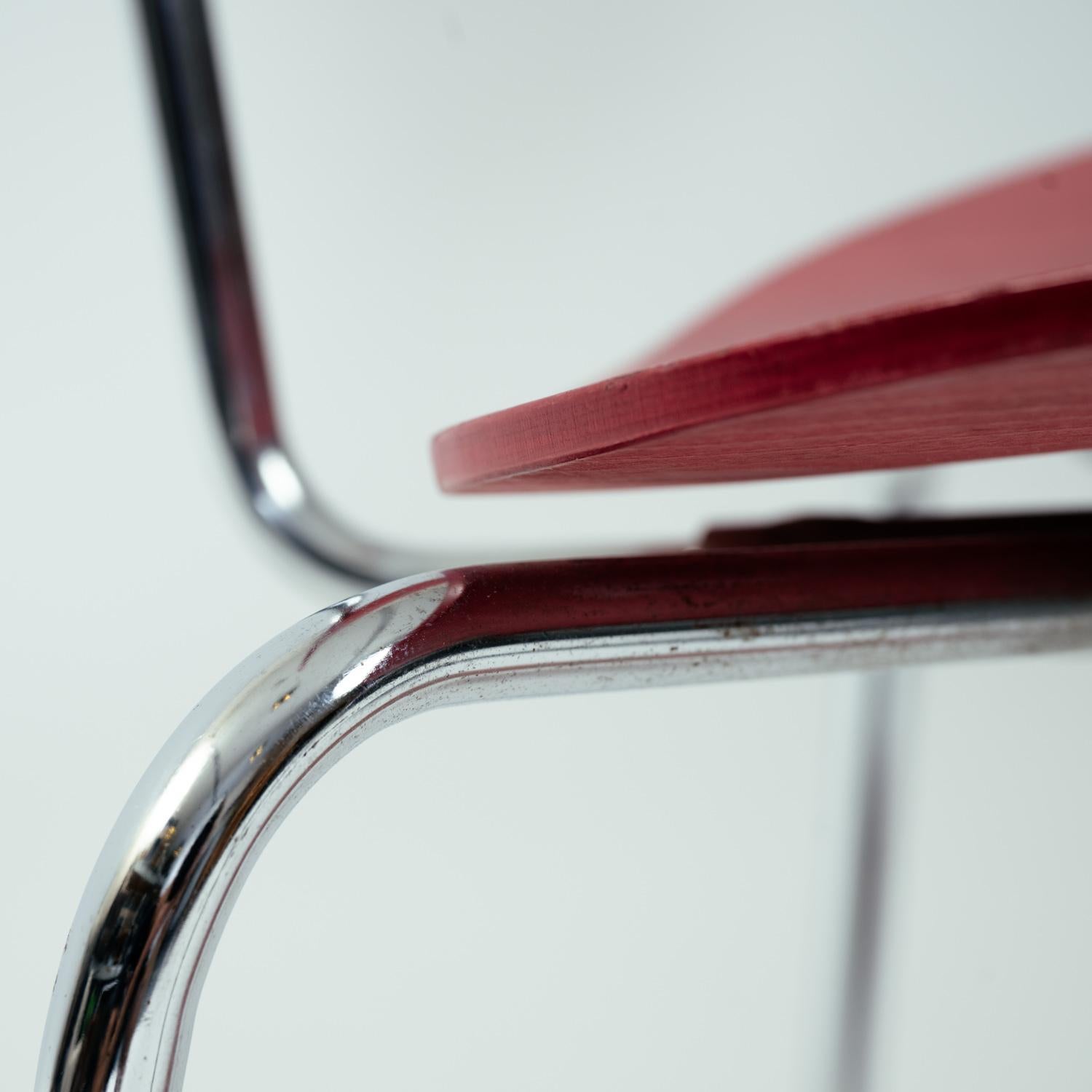 German Egon Eiermann for Wilde & Spieth, SE68 Bauhaus chair set of 13 For Sale