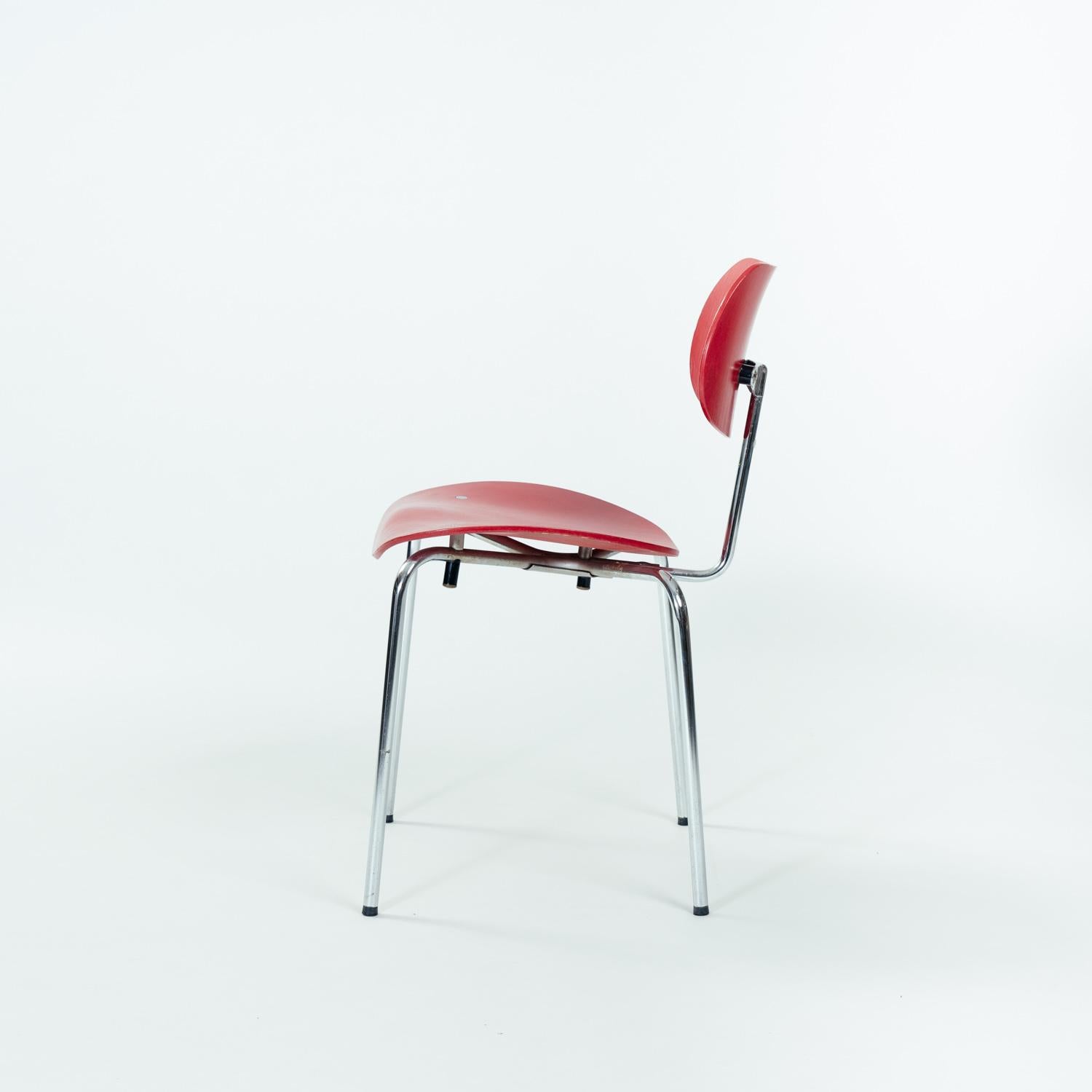 Mid-20th Century Egon Eiermann for Wilde & Spieth, SE68 Bauhaus chair set of 13 For Sale