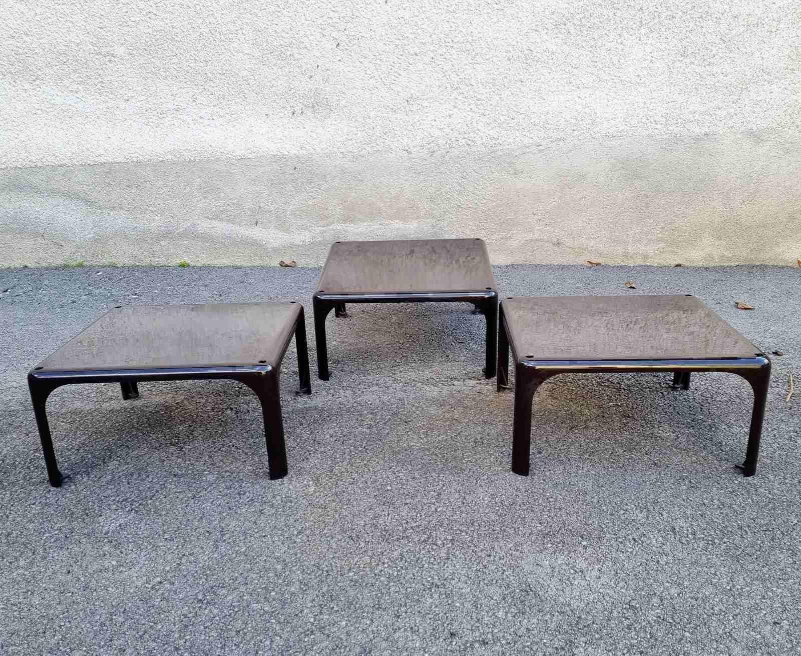 Italian Stackable Tables Demetrio 45 by Vico Magistretti for Artemide, Italy 60s For Sale